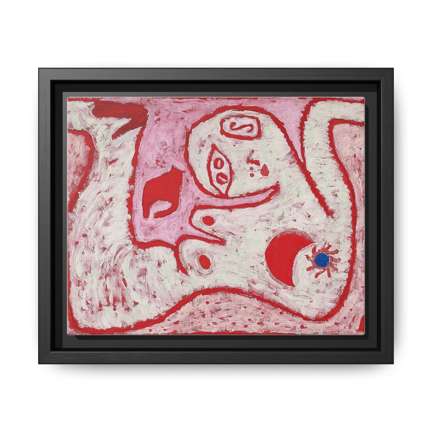 A Woman For Gods by Paul Klee Matte Canvas Framed Wall Art Decor