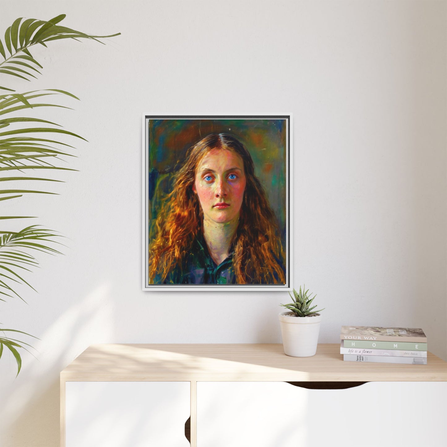 Framed Matte Canvas Print — Vintage Portrait Art