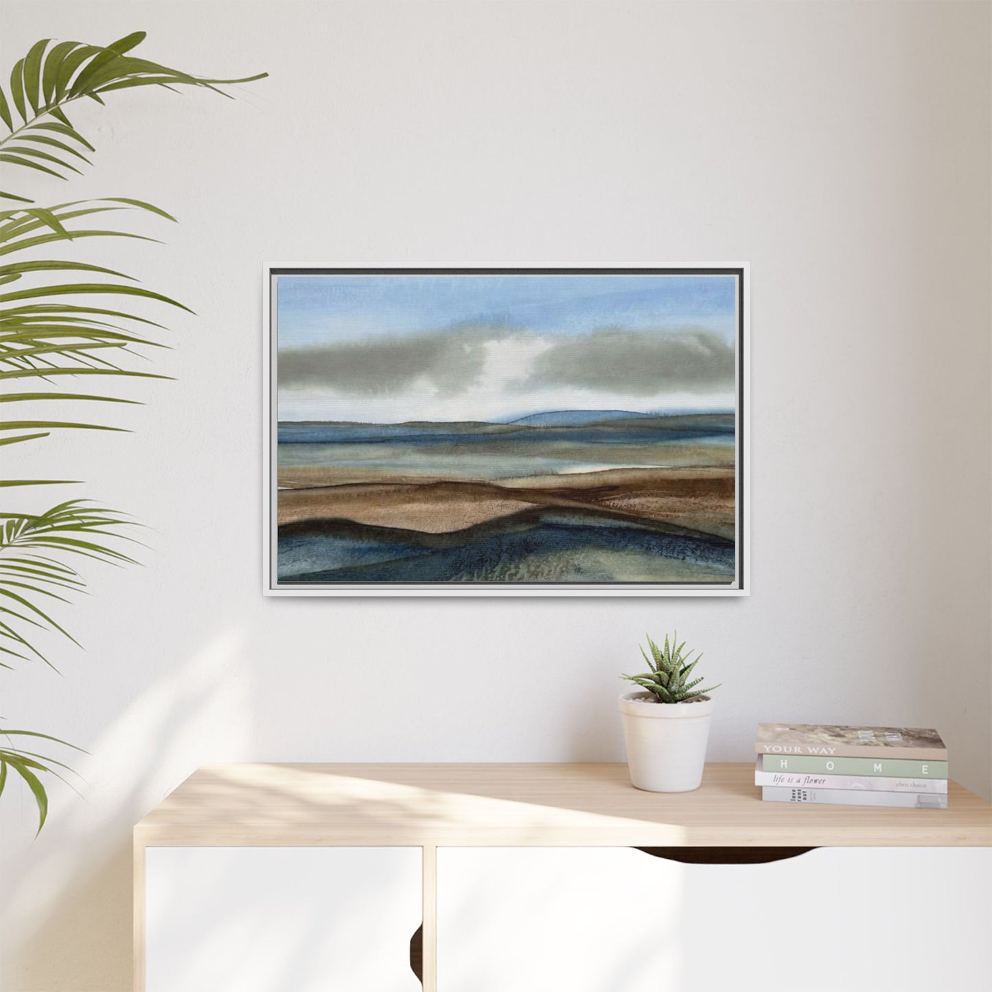 Matte Canvas Landscape, Framed (Multi-color)