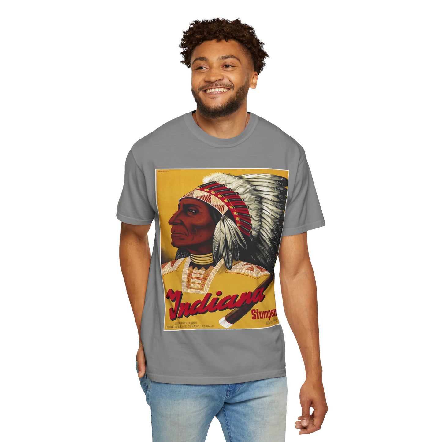 T-Shirt — Retro 'Indiana' Native Chief Vintage Poster Design