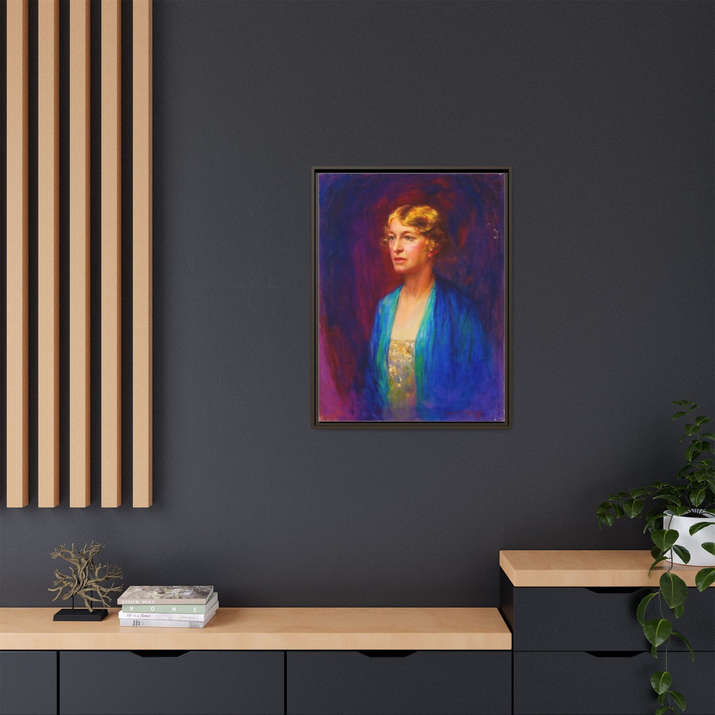 Matte Canvas Portrait , Framed (Multi-color)