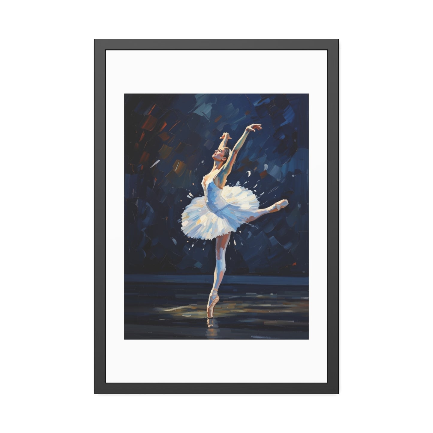 Ballet Dancer Framed Poster — Elegant Prima Ballerina Wall Art