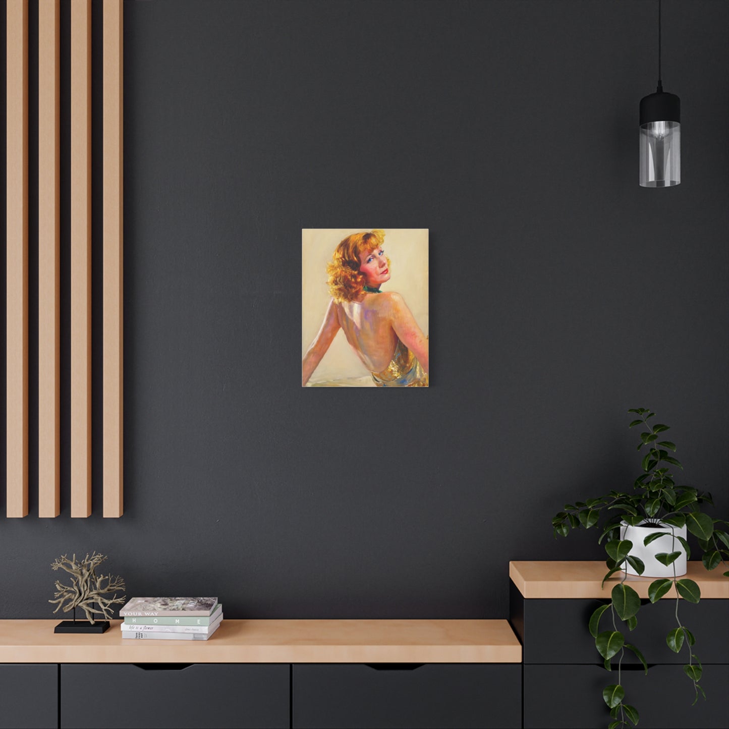 Vintage Greta Garbo Glam Portrait Canvas