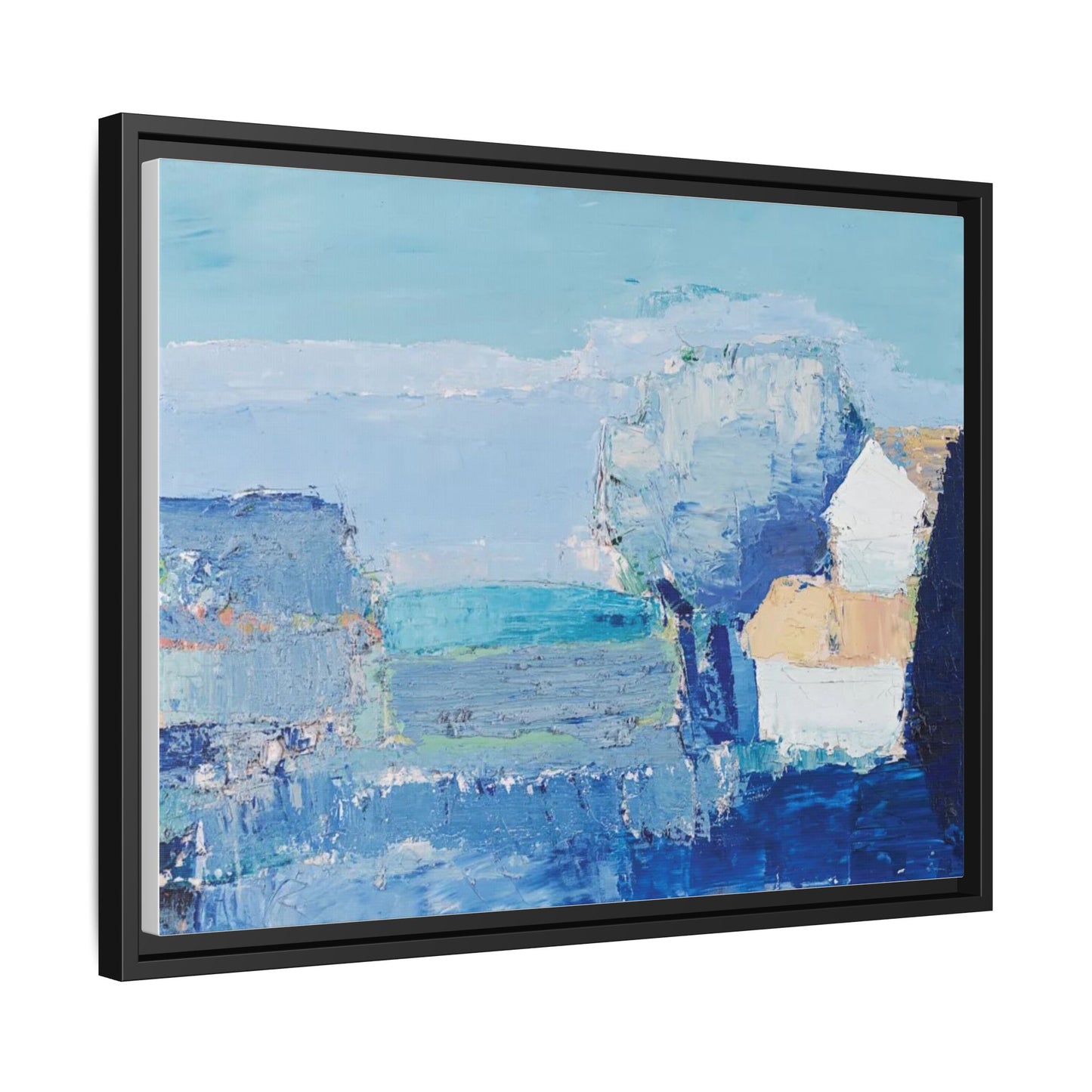 Paysage de Provence by Nicolas de Staël Framed Matte Canvas Seascape Wall Art Print