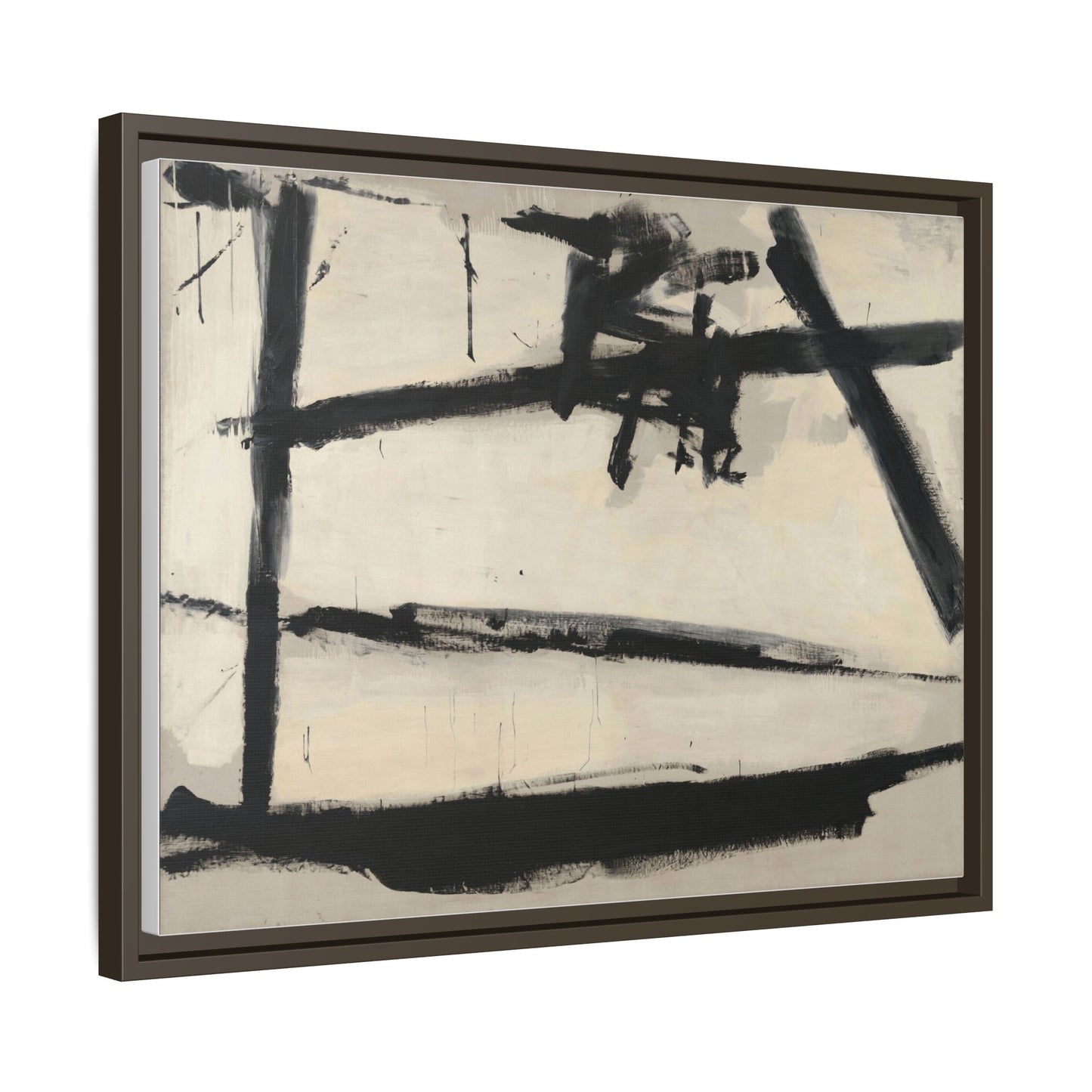 Painting Number 2 by Franz Kline Framed Abstract Canvas Art Print