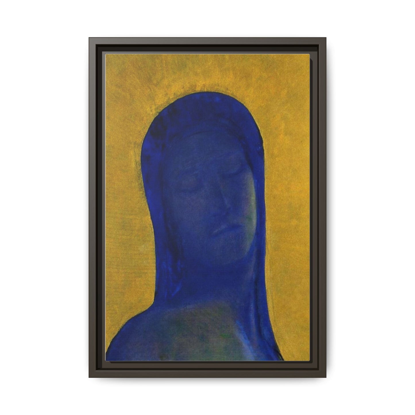 Closed Eyes by Odilon Redon Framed Matte Canvas Wall Art Print