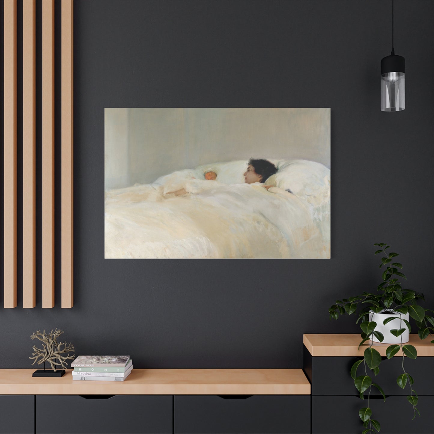 Mother by Joaquin Sorolla y Bastida Art Canvas Print — Serene Nursery Wall Decor