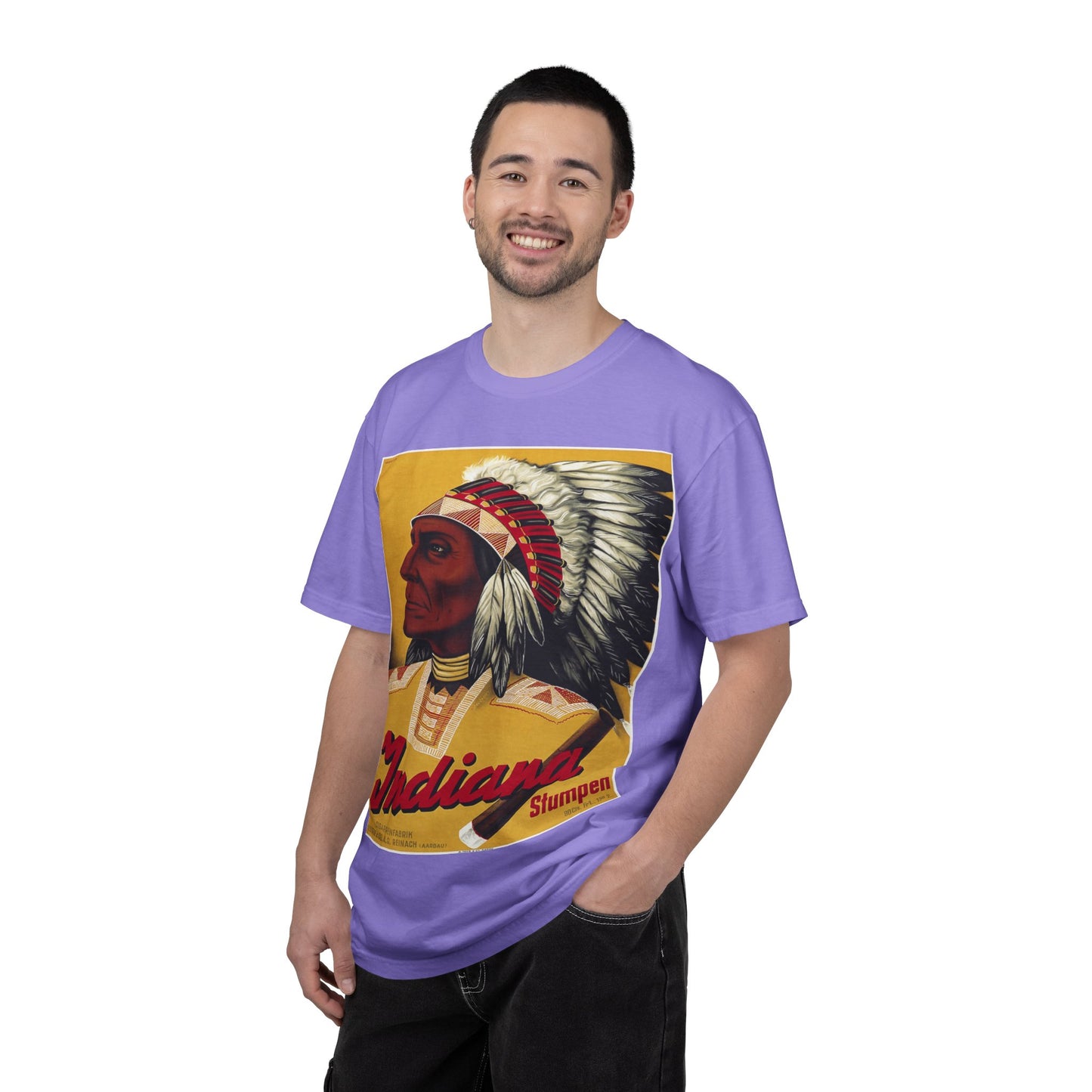 T-Shirt — Retro 'Indiana' Native Chief Vintage Poster Design