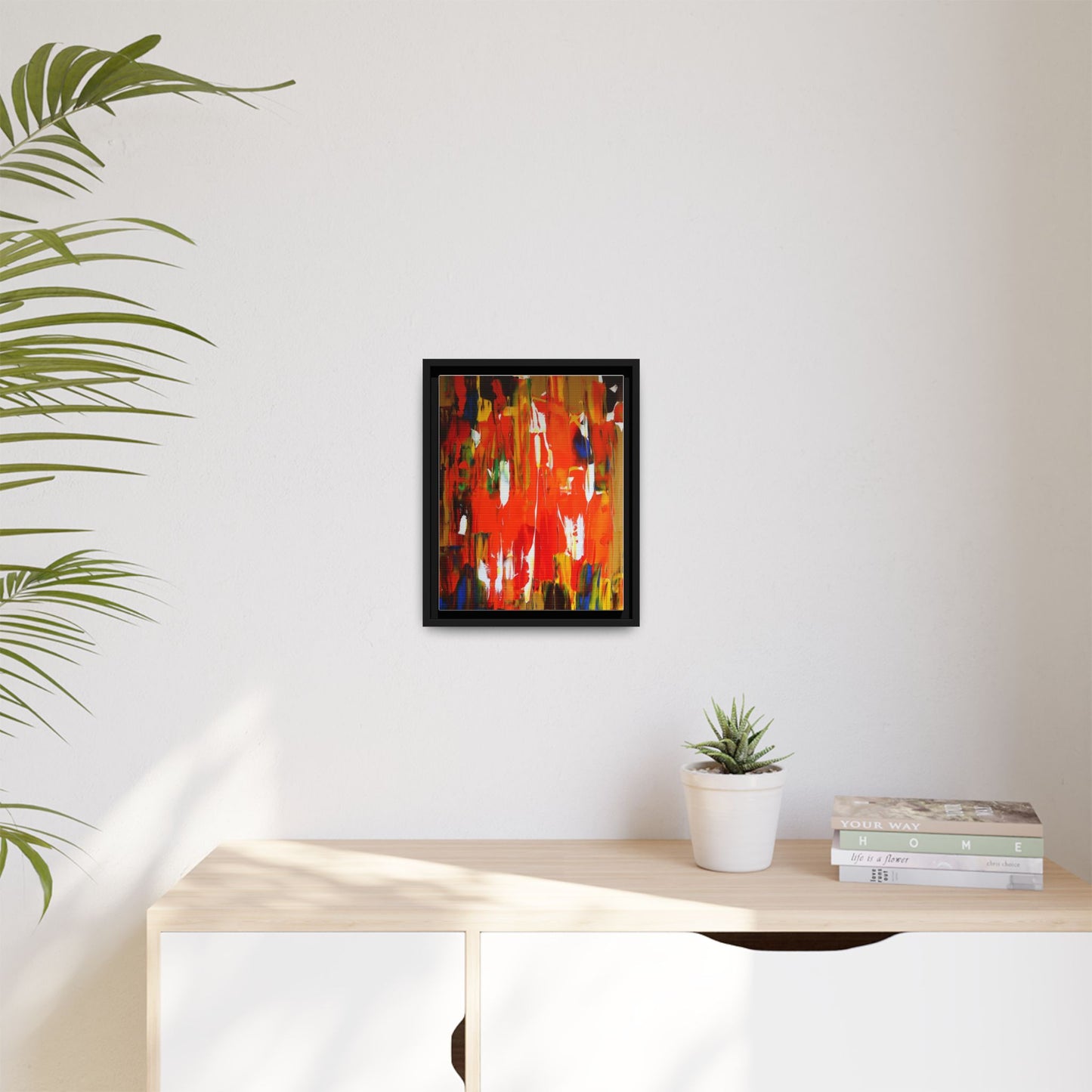 Burn baby burn by Norman Barrett Framed Matte Canvas Wall Art