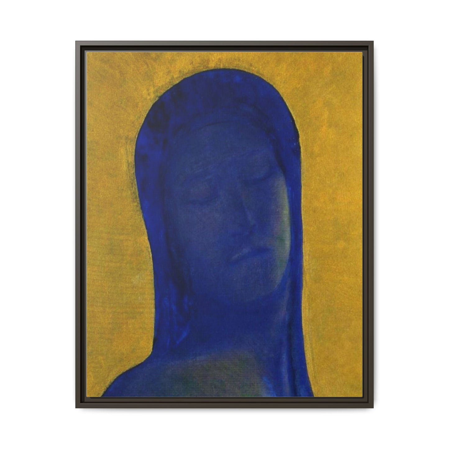 Closed Eyes by Odilon Redon Framed Matte Canvas Wall Art Print