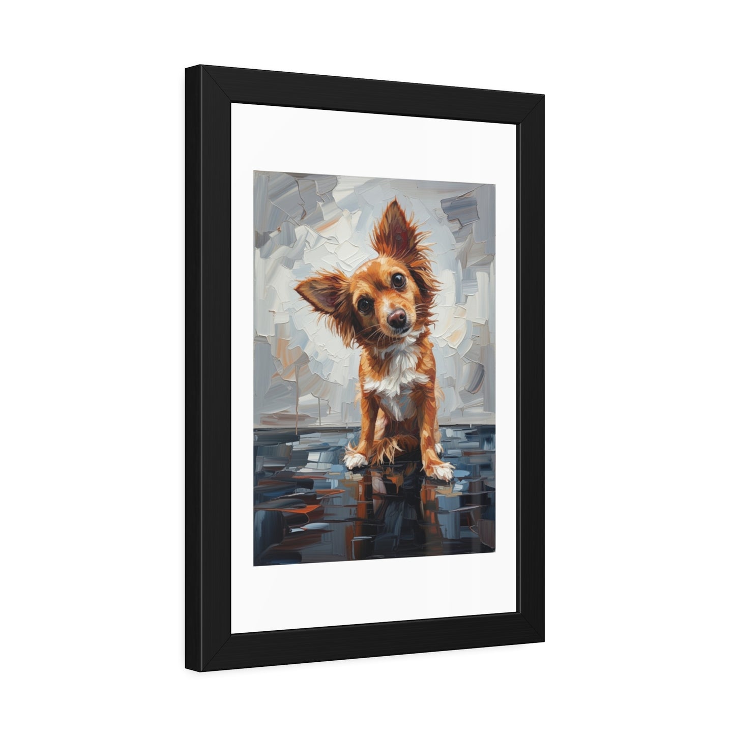 Dog Portrait Framed Poster — Cute Puppy Wall Art