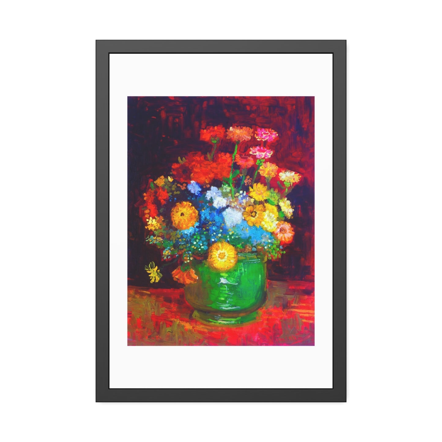 Framed Floral Poster — Colorful Bouquet Art Print