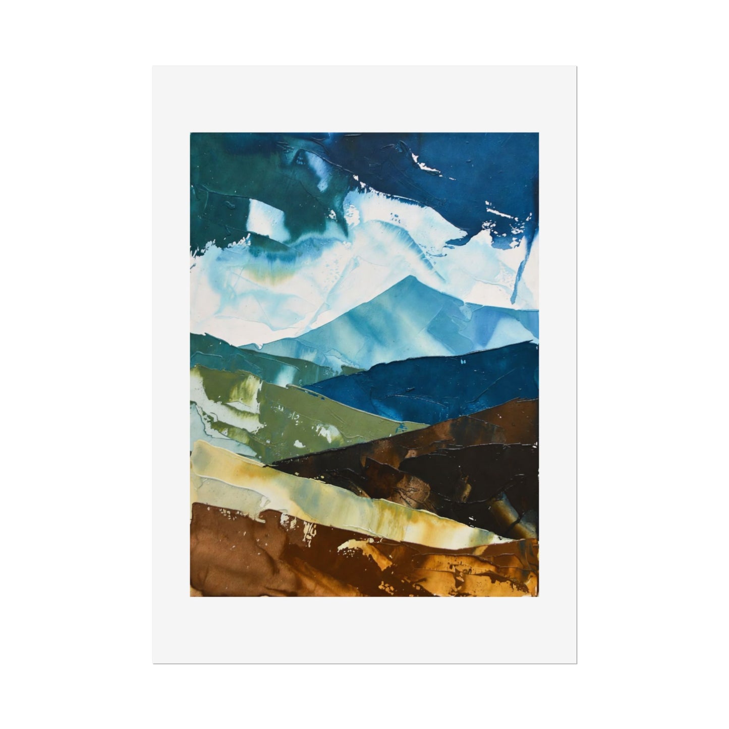 Abstract Mountain Landscape Poster — Rolled Art Print