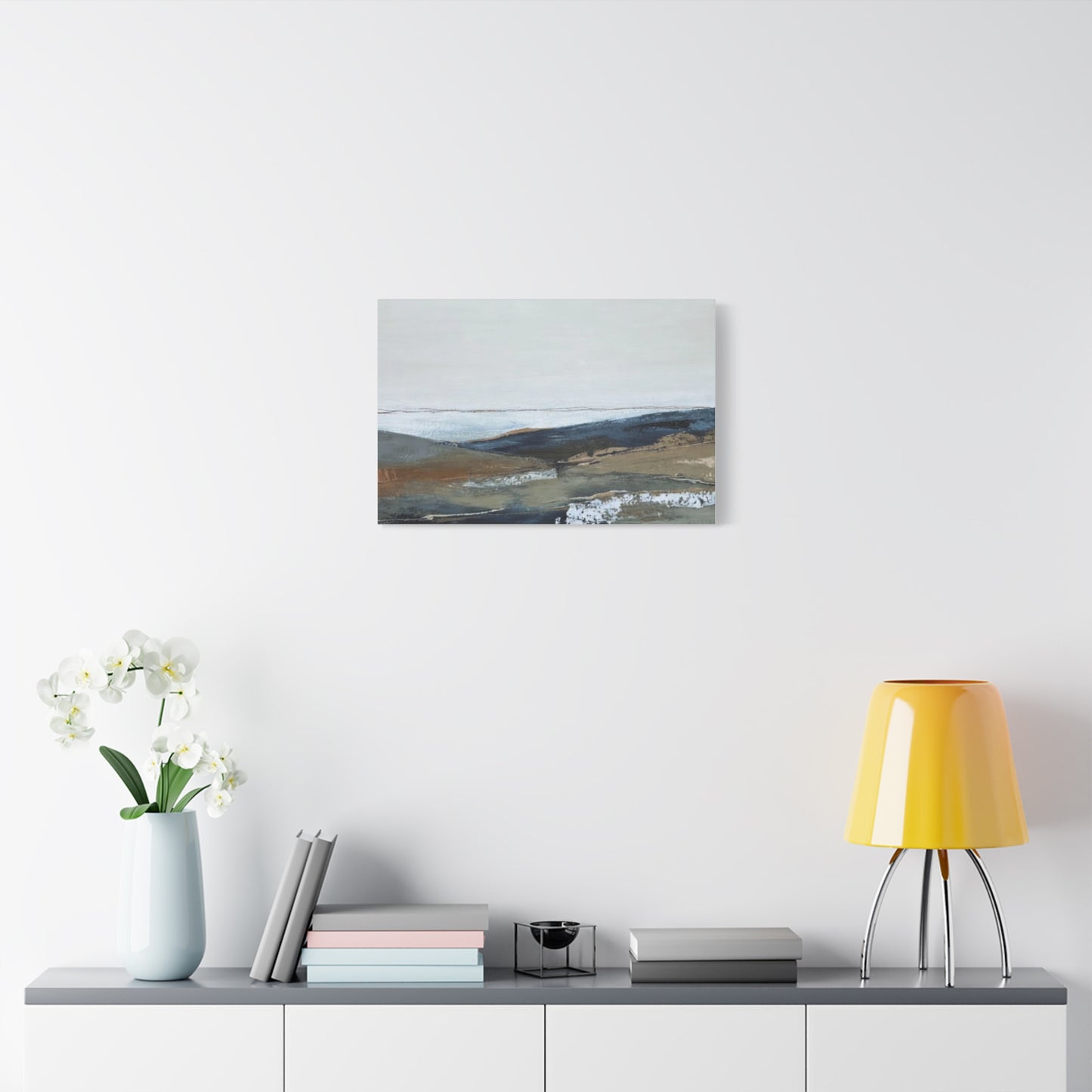 Abstract Coastal Landscape Canvas — Stretched Matte Wall Art
