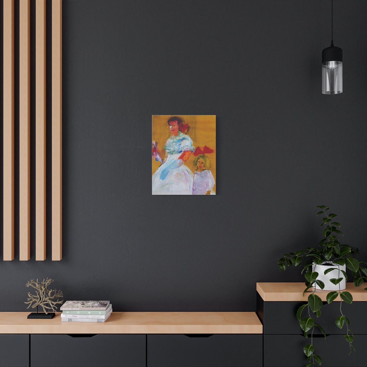 Bride and Bridesmaid by Unknown Artist Matte Canvas Wall Art Print