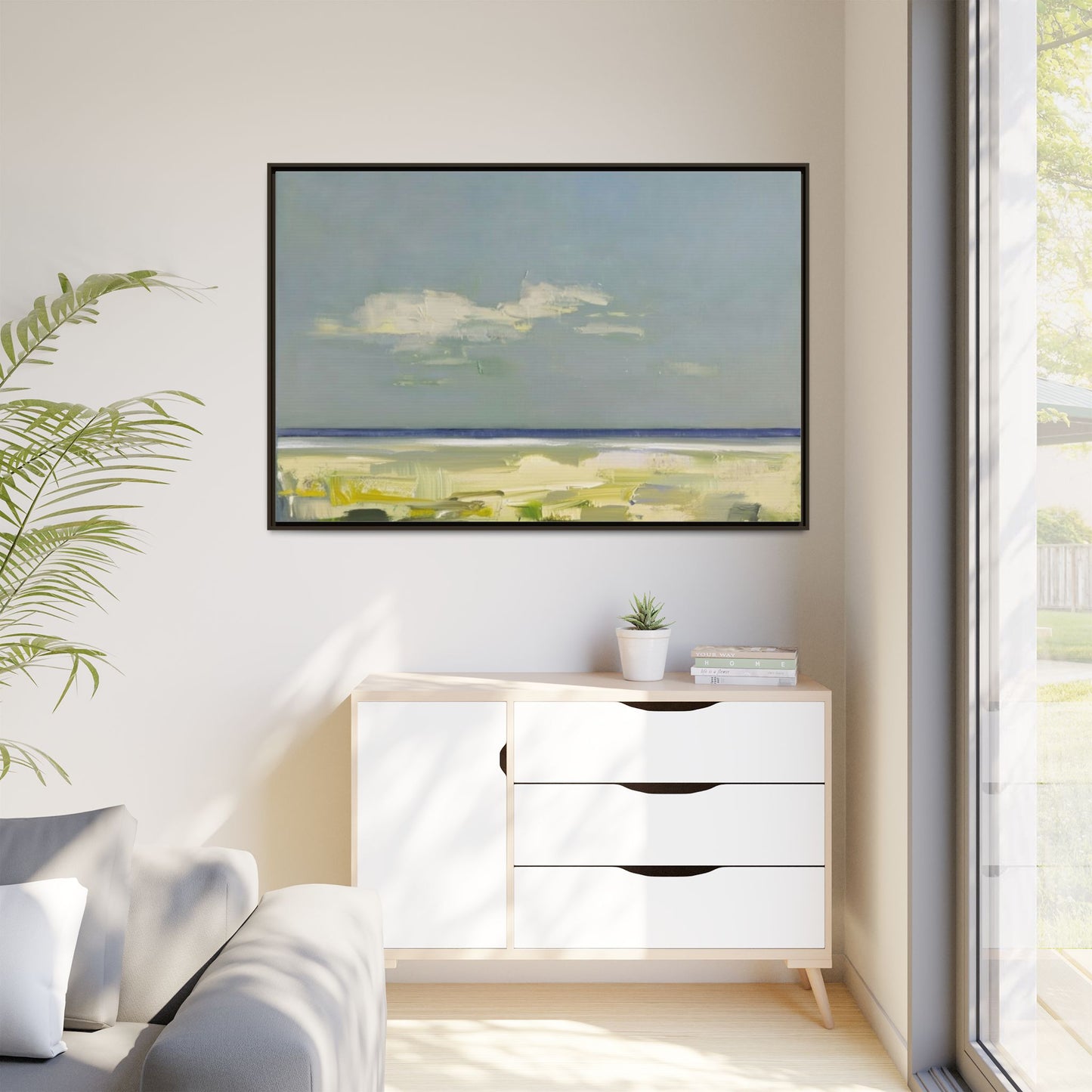 Coastal Calm Matte Canvas Framed Wall Art