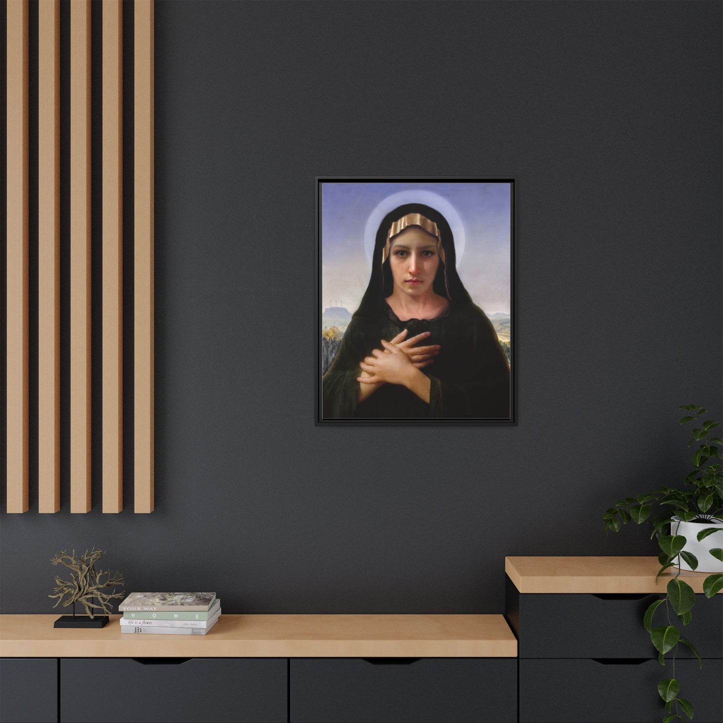 Virgo Solitudinis by William Adolphe Bouguereau Framed Matte Canvas Print