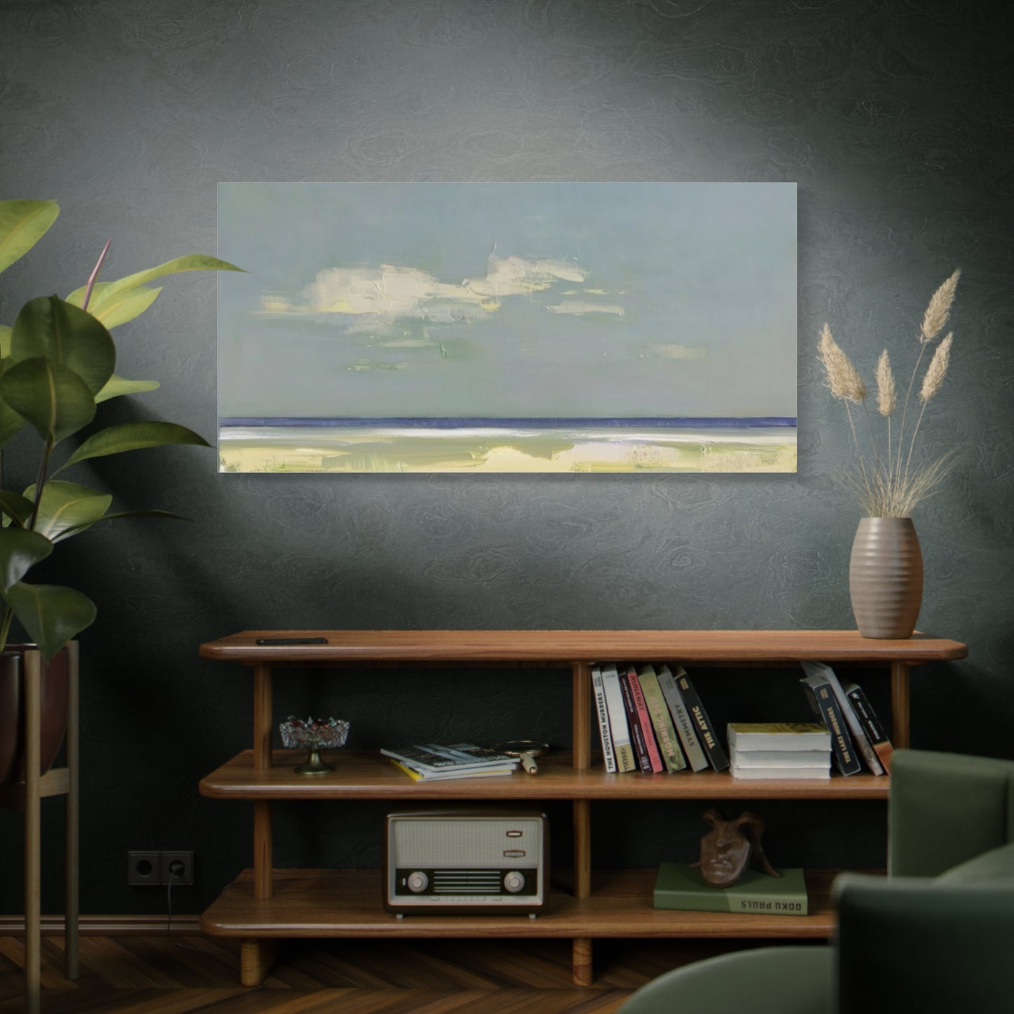 Coastal Breeze Abstract Canvas - Matte Stretched Wall Art