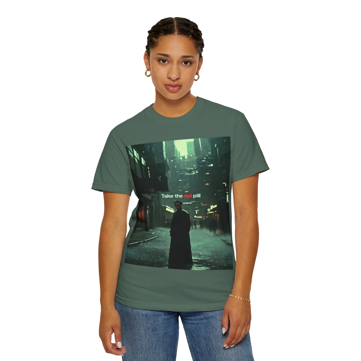 Take the Red Pill T-Shirt — Cyberpunk Noir Graphic Tee