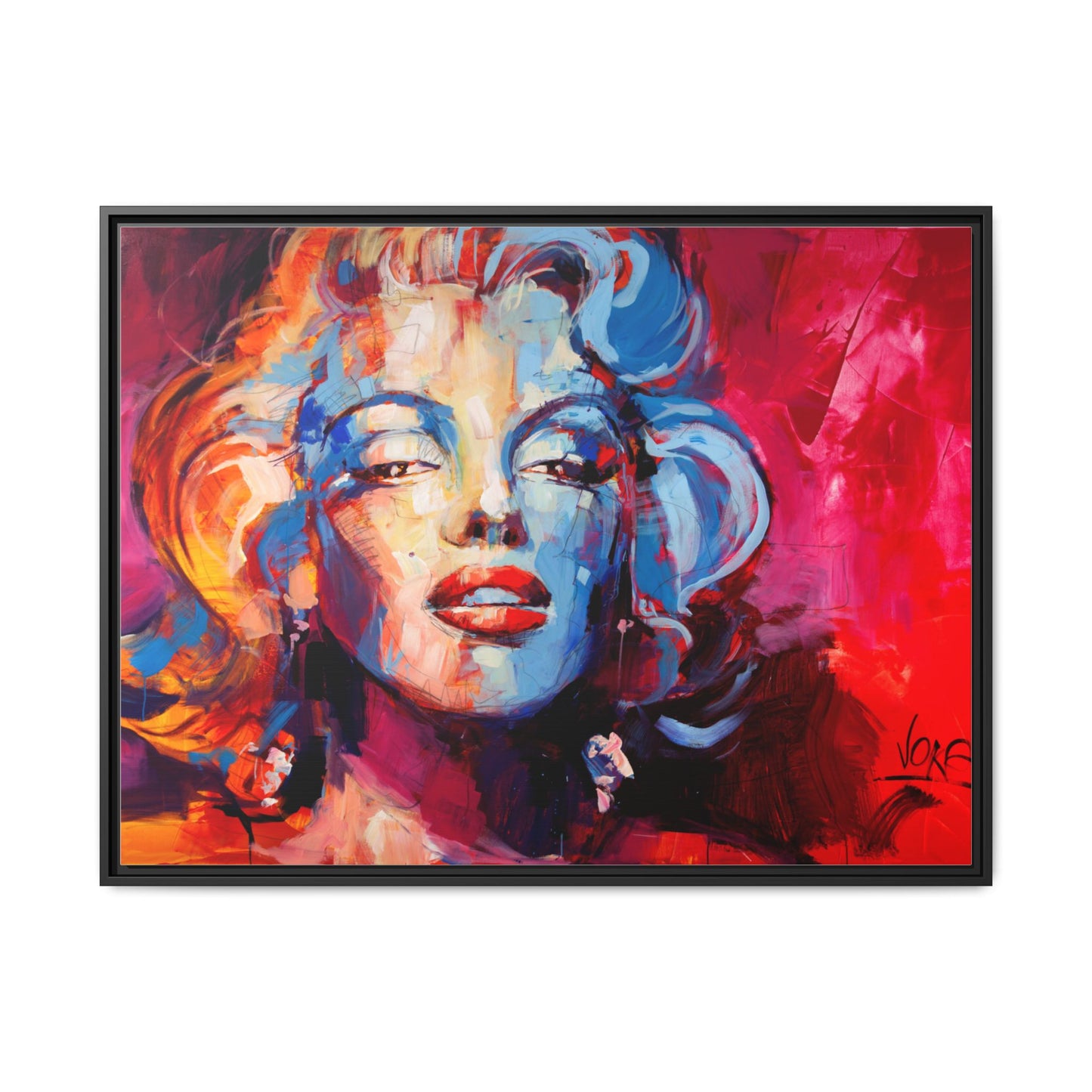 Marilyn Monroe attributed to Voke Matte Canvas Framed Wall Art