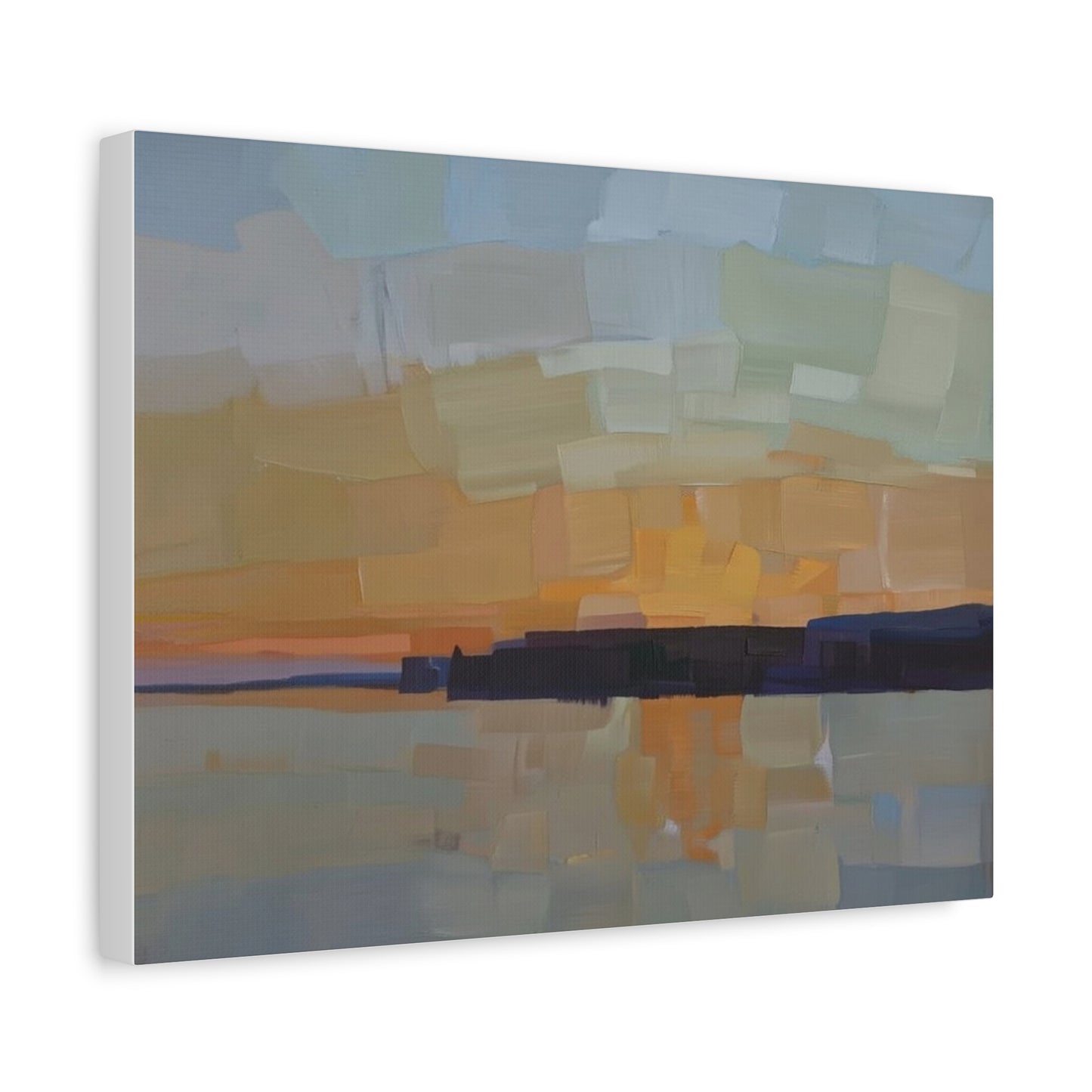 Abstract Sunset Landscape Canvas Print  Matte Stretched 1.25"