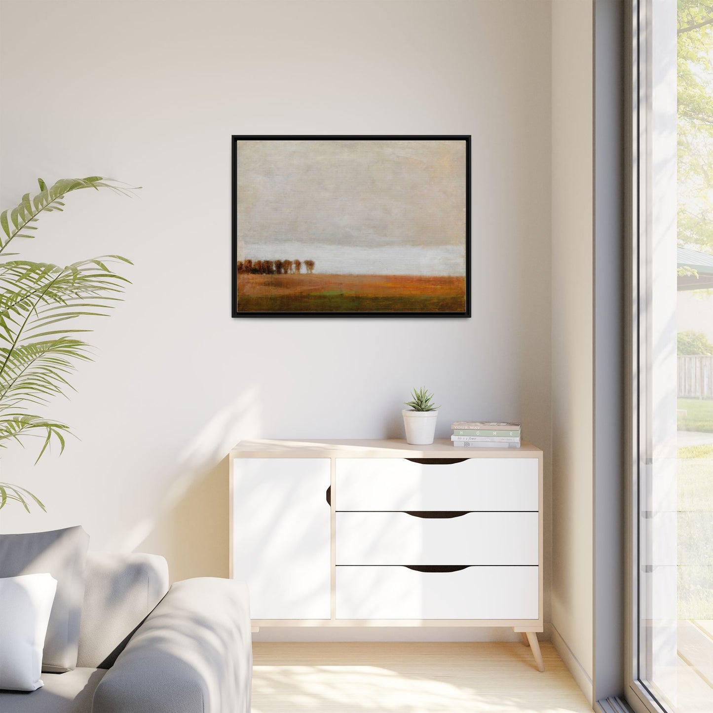 View of Jaegersborg Allé, North of Copenhagen by Vilhelm Hammershøi Framed Matte Canvas Wall Art Print