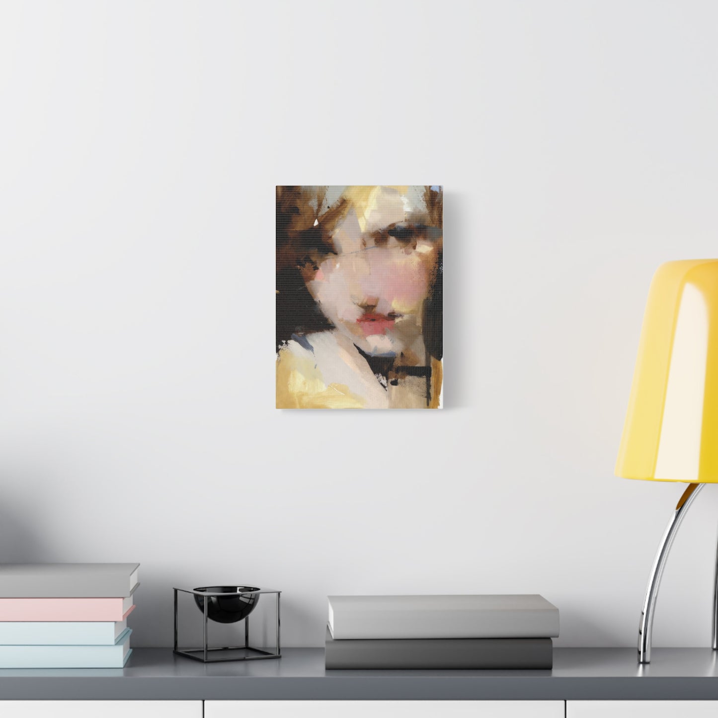 Abstract Portrait Matte Canvas Print — Modern Feminine Wall Art