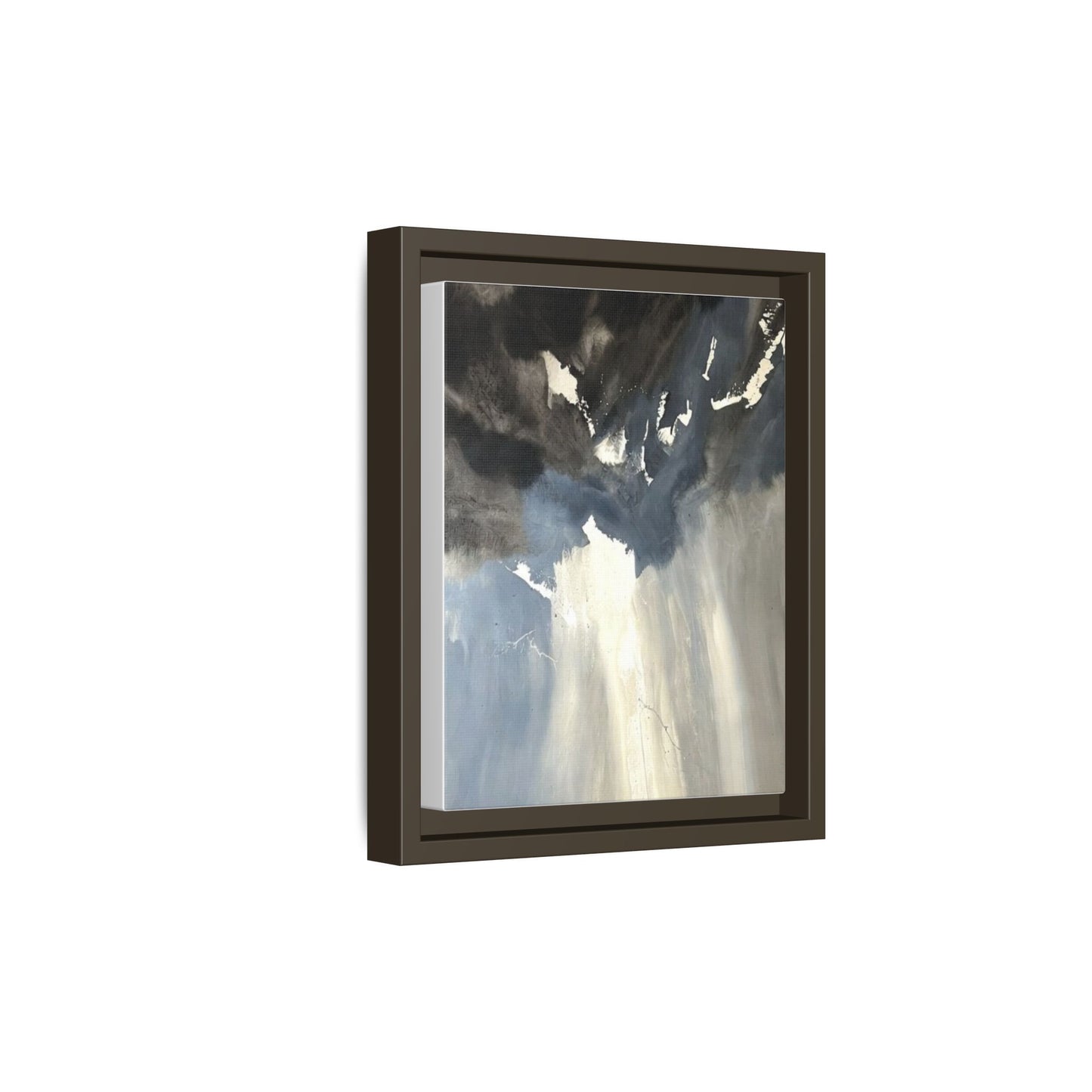 Framed Matte Canvas Art — Moody Abstract Sky Painting