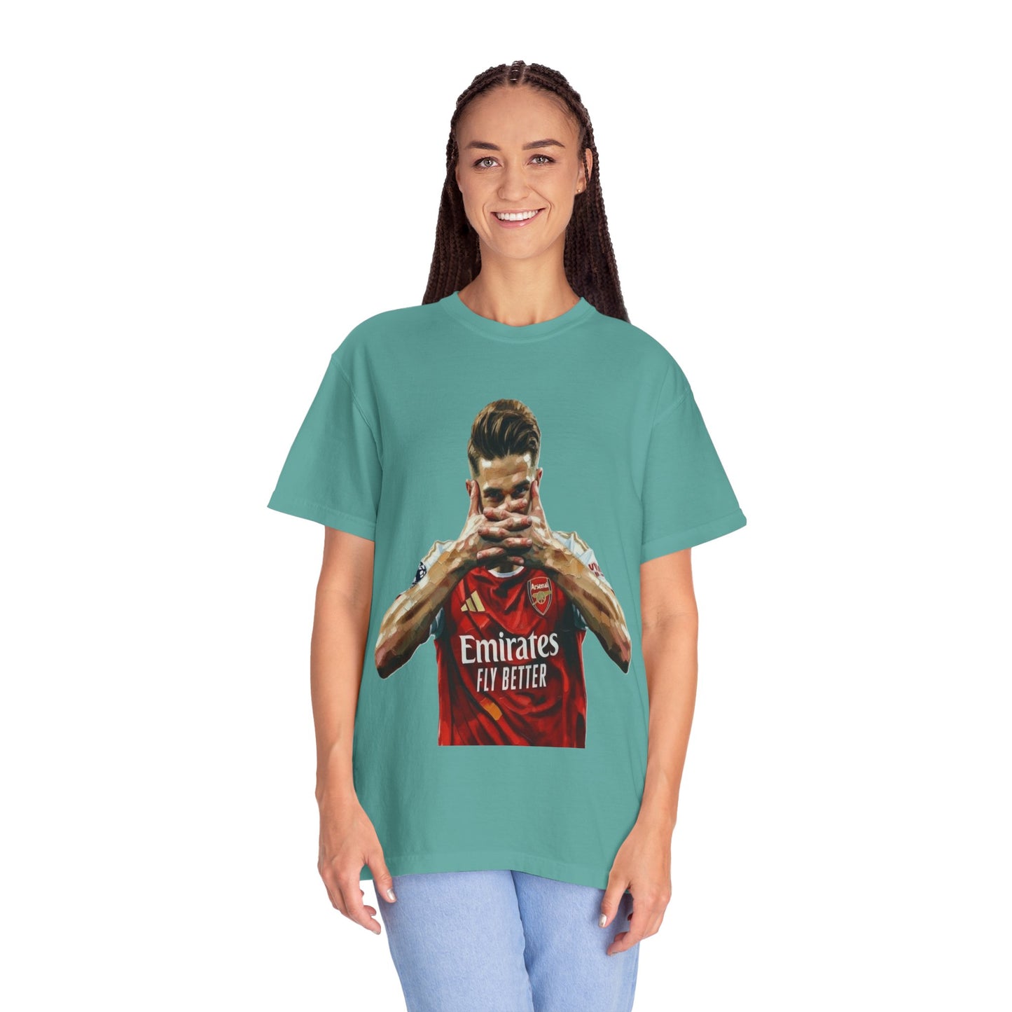 Soccer Celebration T-Shirt — Emirates 'Fly Better' Jersey Design
