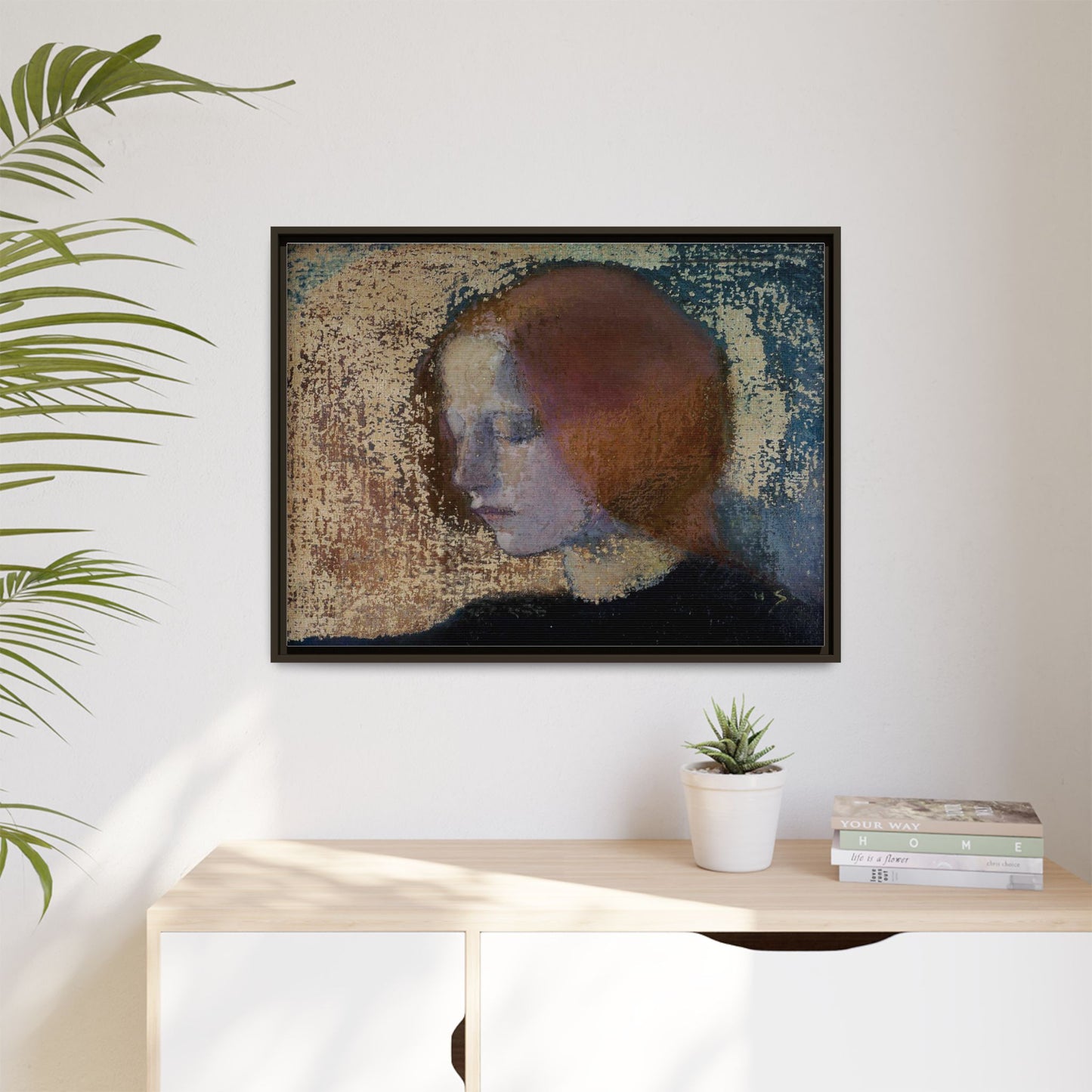 Fragment by Helena Schjerfbeck Framed Matte Canvas Art Print