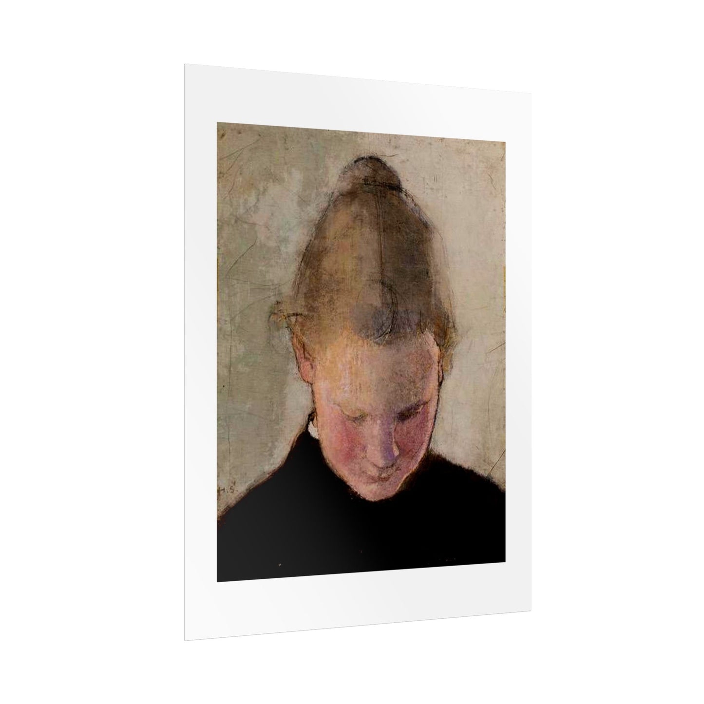 Lukeva tytto by Helena Schjerfbeck Wall Art Print