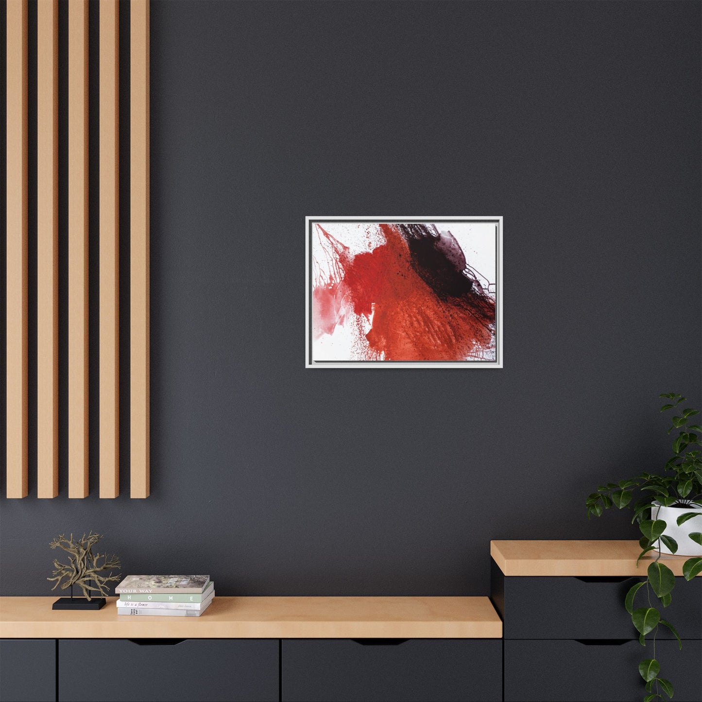 Flame by Natalija Miladinovic Matte Canvas Framed Wall Art