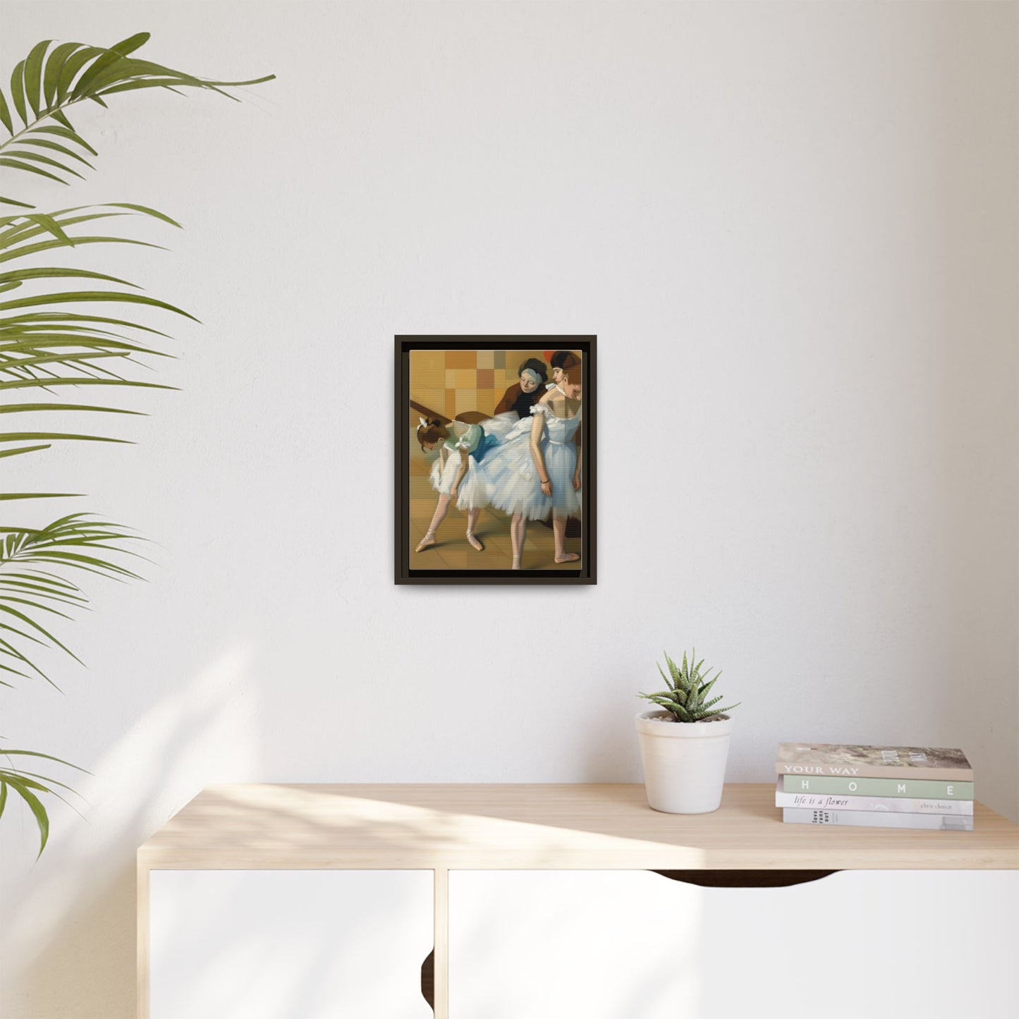 Ballet Dancers Matte Framed Canvas – Impressionist Dance Wall Art