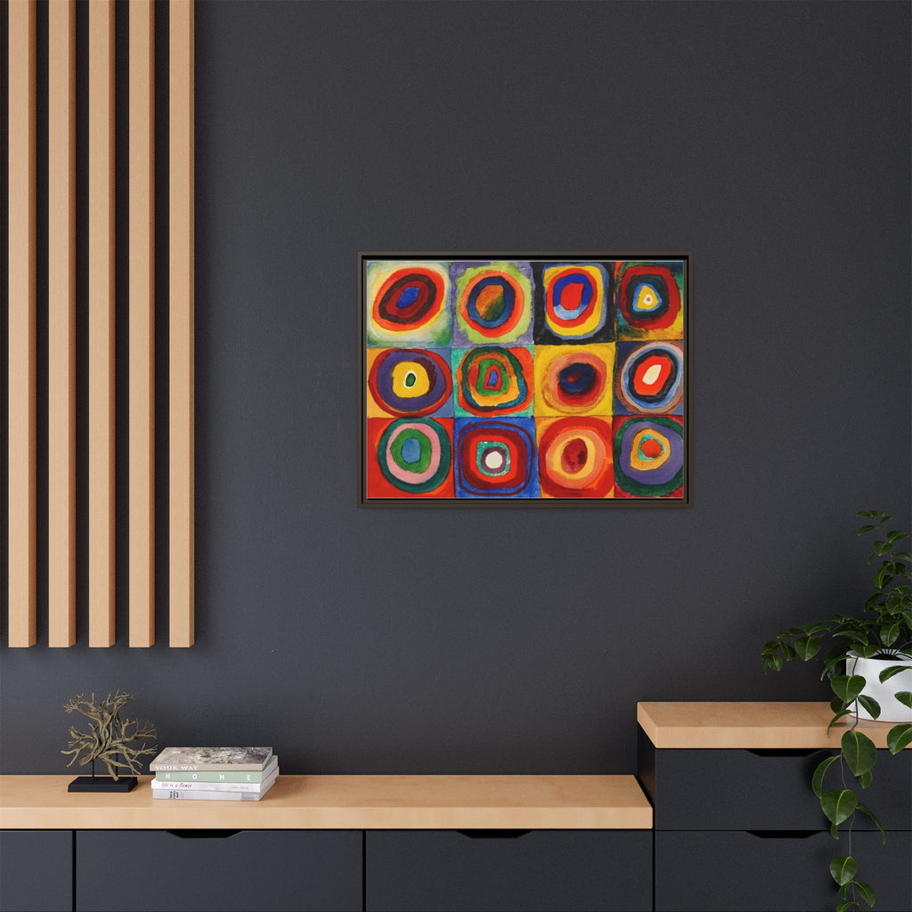 Colour Study, Squares with Concentric Circles by Vassily Kandinsky Framed Abstract Canvas Print