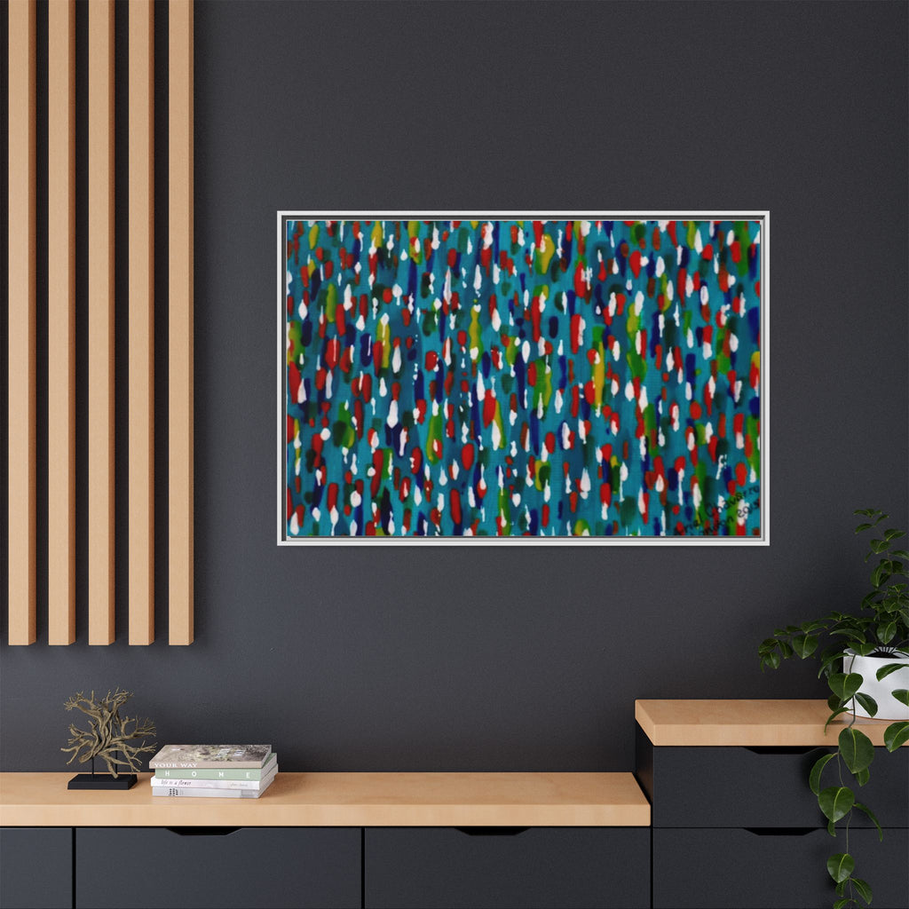 Colours Of The Soul Reflecting On Water by Ariel Chavarro Avila Matte Canvas Framed Art