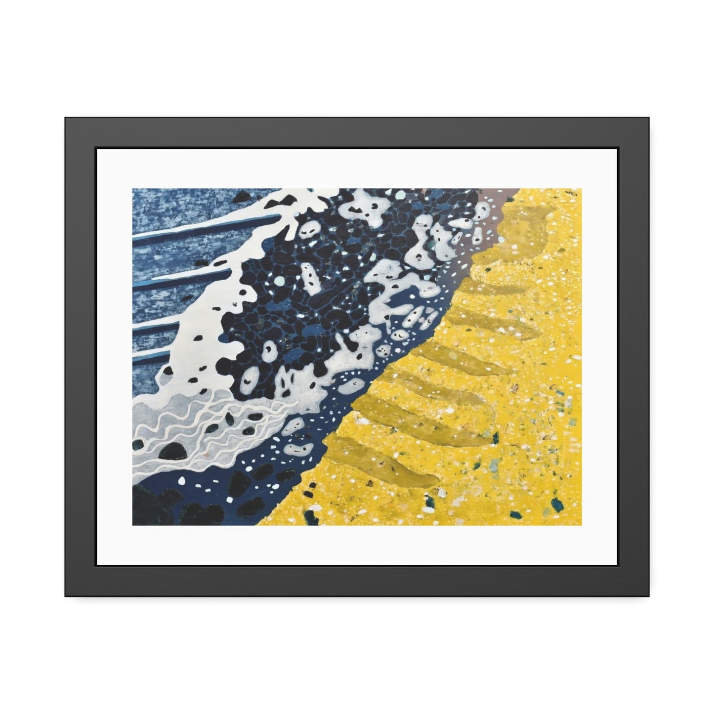 Coastal Wave Abstract — Framed Paper Poster