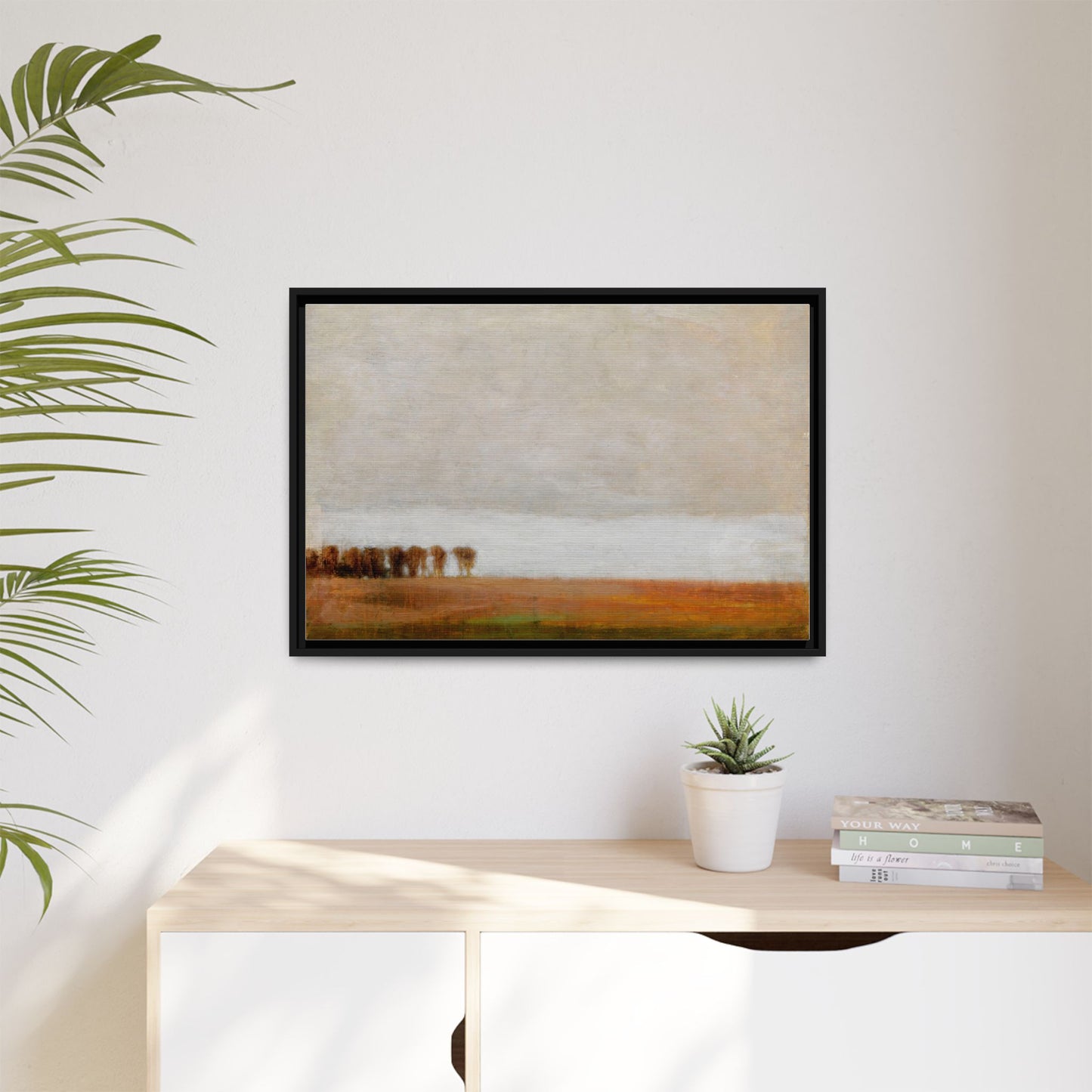View of Jaegersborg Allé, North of Copenhagen by Vilhelm Hammershøi Framed Matte Canvas Wall Art Print