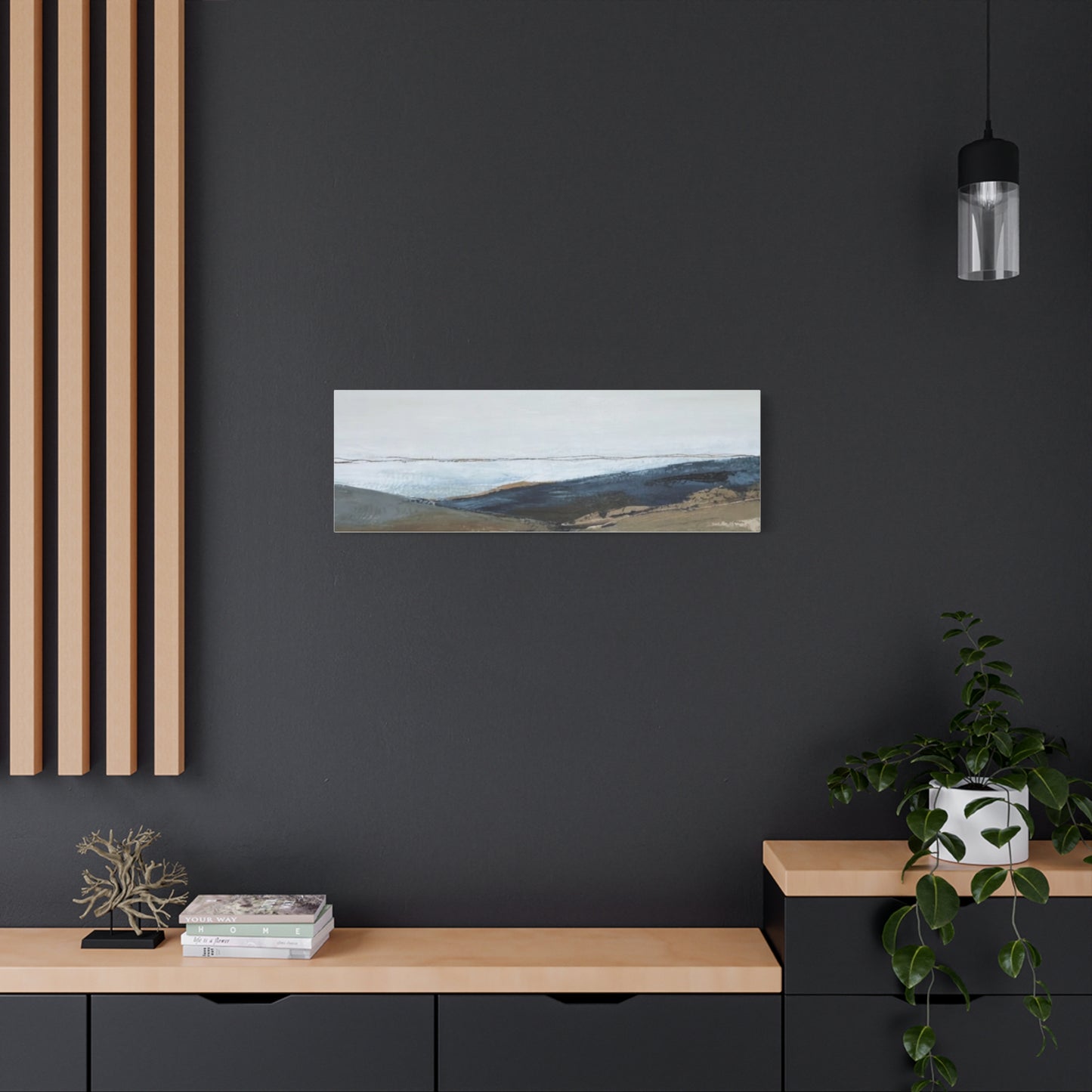 Abstract Coastal Landscape Canvas — Stretched Matte Wall Art
