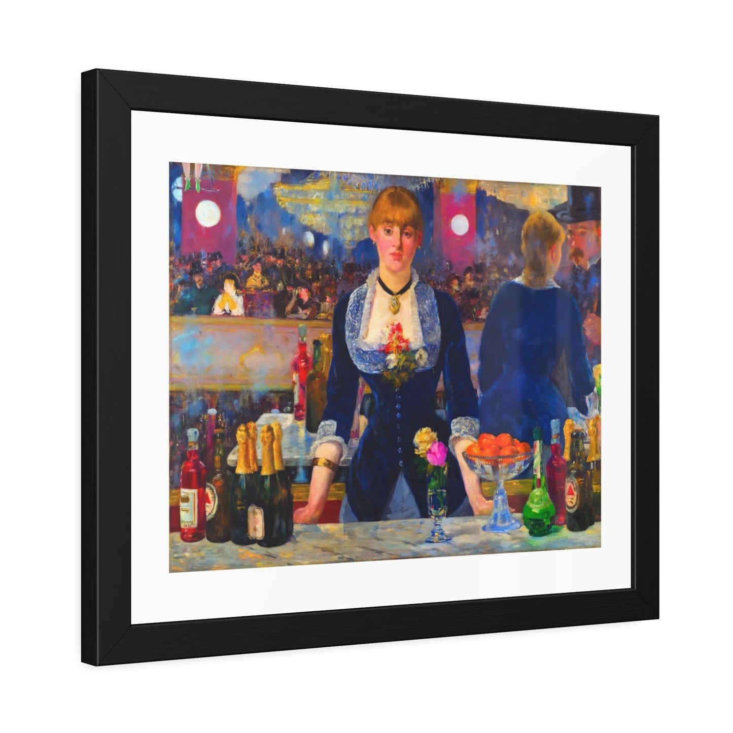 Framed Art Poster — 'A Bar at the Folies‑Bergère' Vintage Impressionist Print