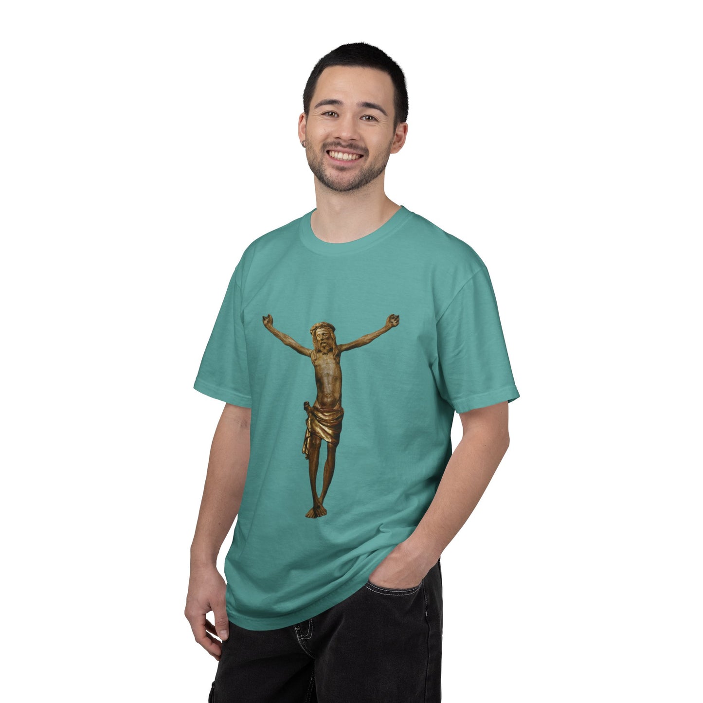 Unisex Christ on the cross Garment-Dyed T-shirt