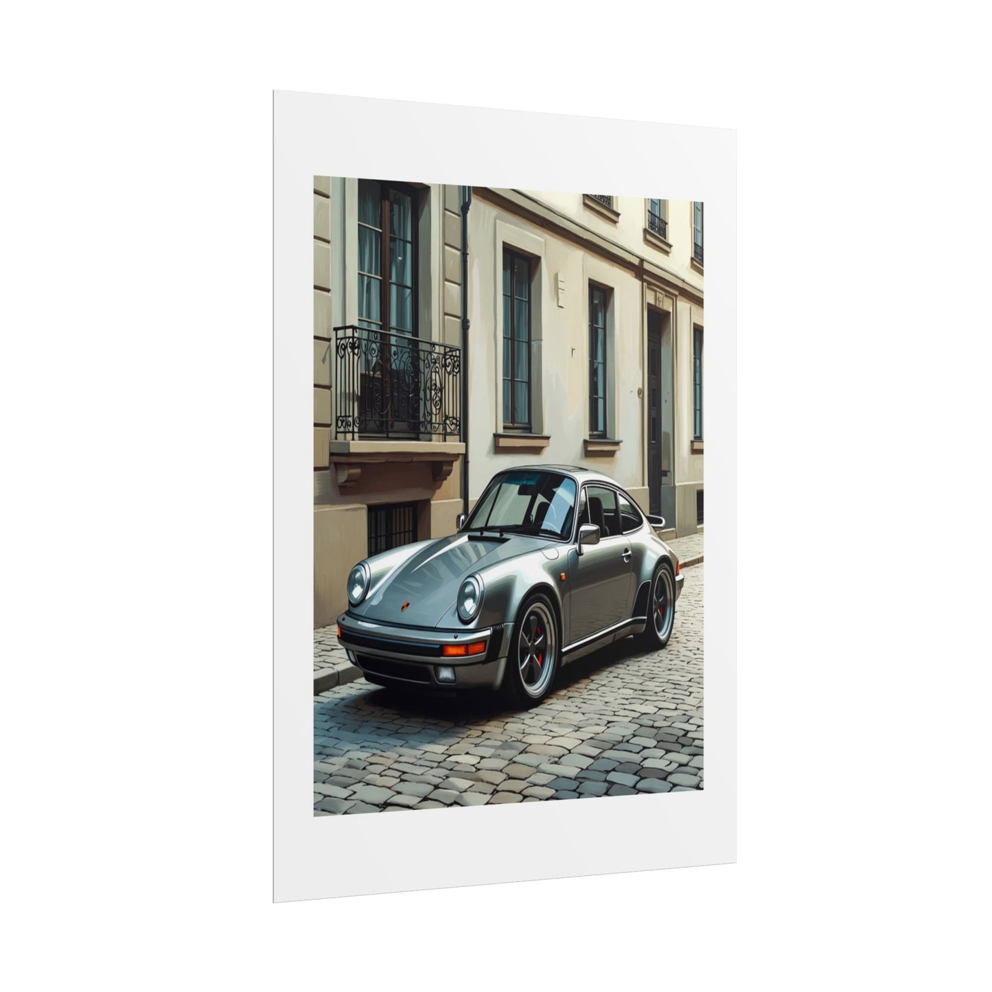 Classic Porsche 911 Rolled Poster — Vintage Sports Car Street Photography Print