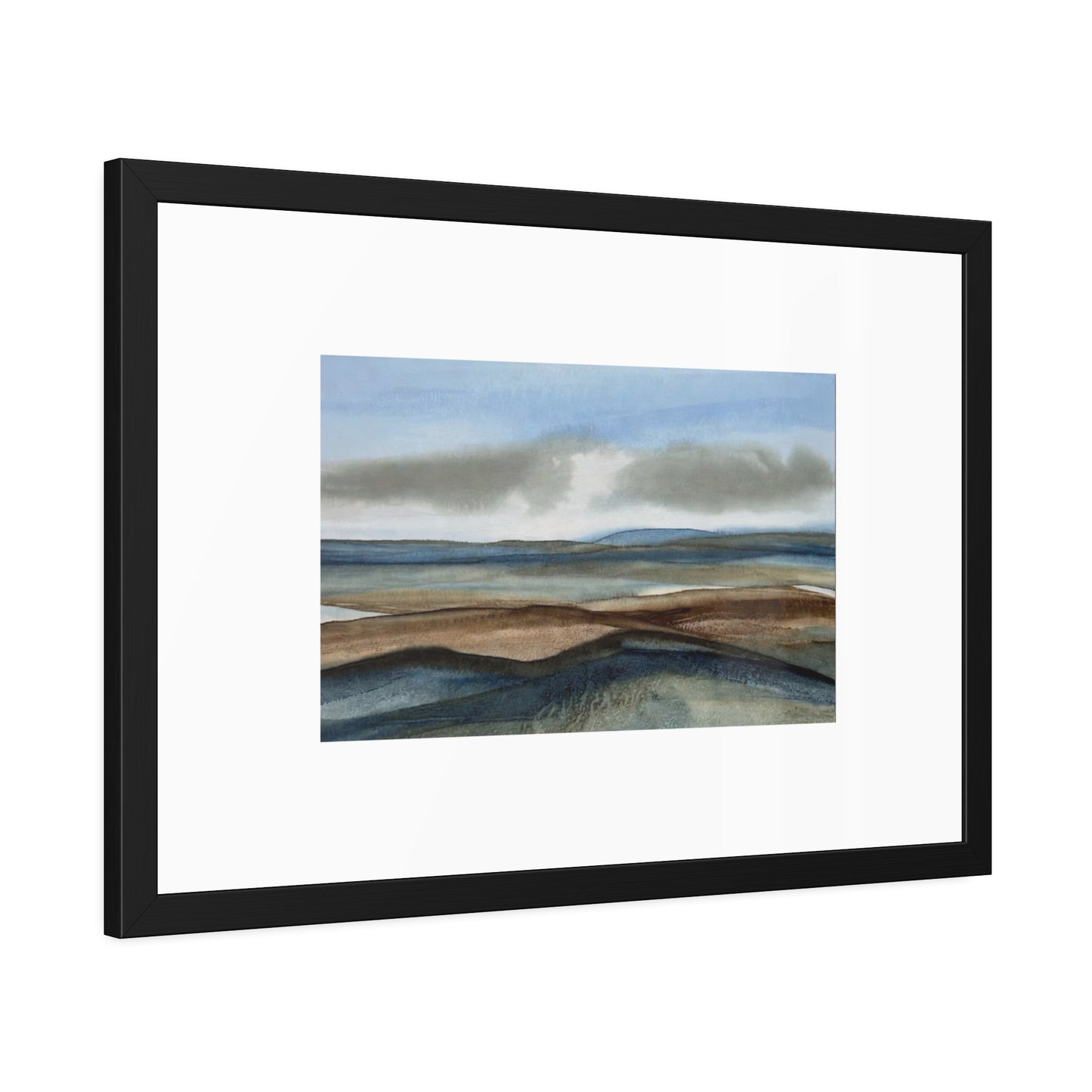Framed Coastal Landscape Poster — Serene Seascape Wall Art Print