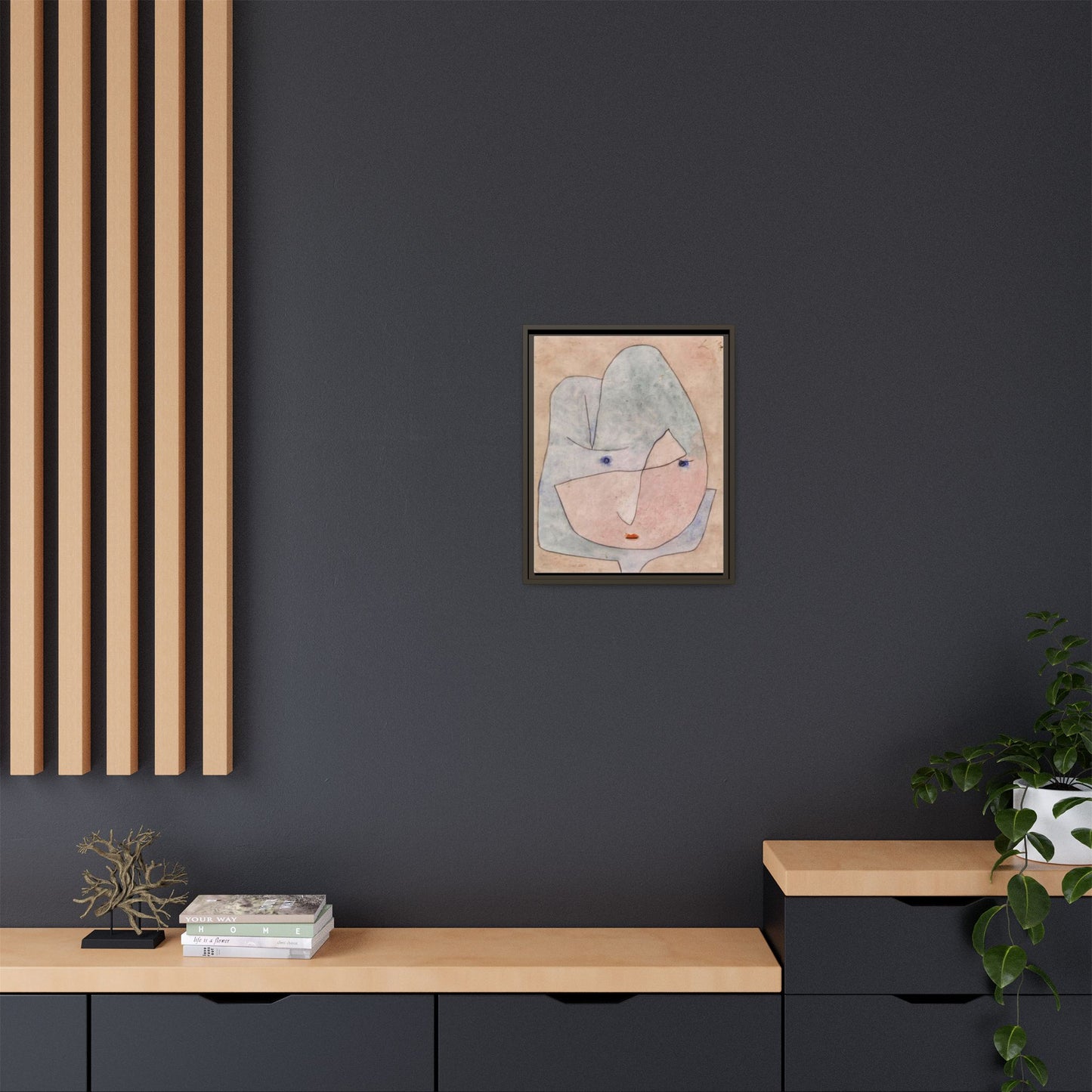 This Bloom is About to Wither by Paul Klee  Framed Matte Canvas Wall Art Print
