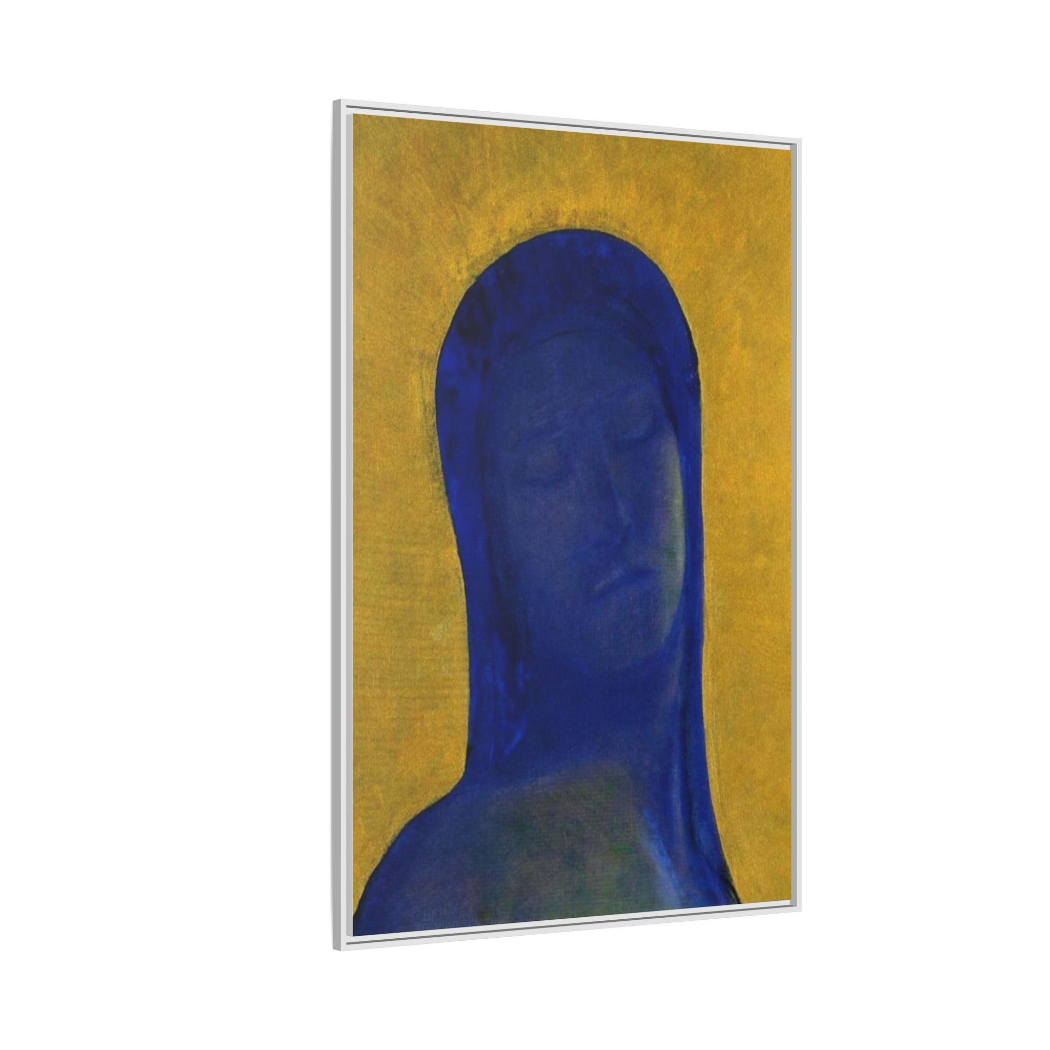 Closed Eyes by Odilon Redon Framed Matte Canvas Wall Art Print