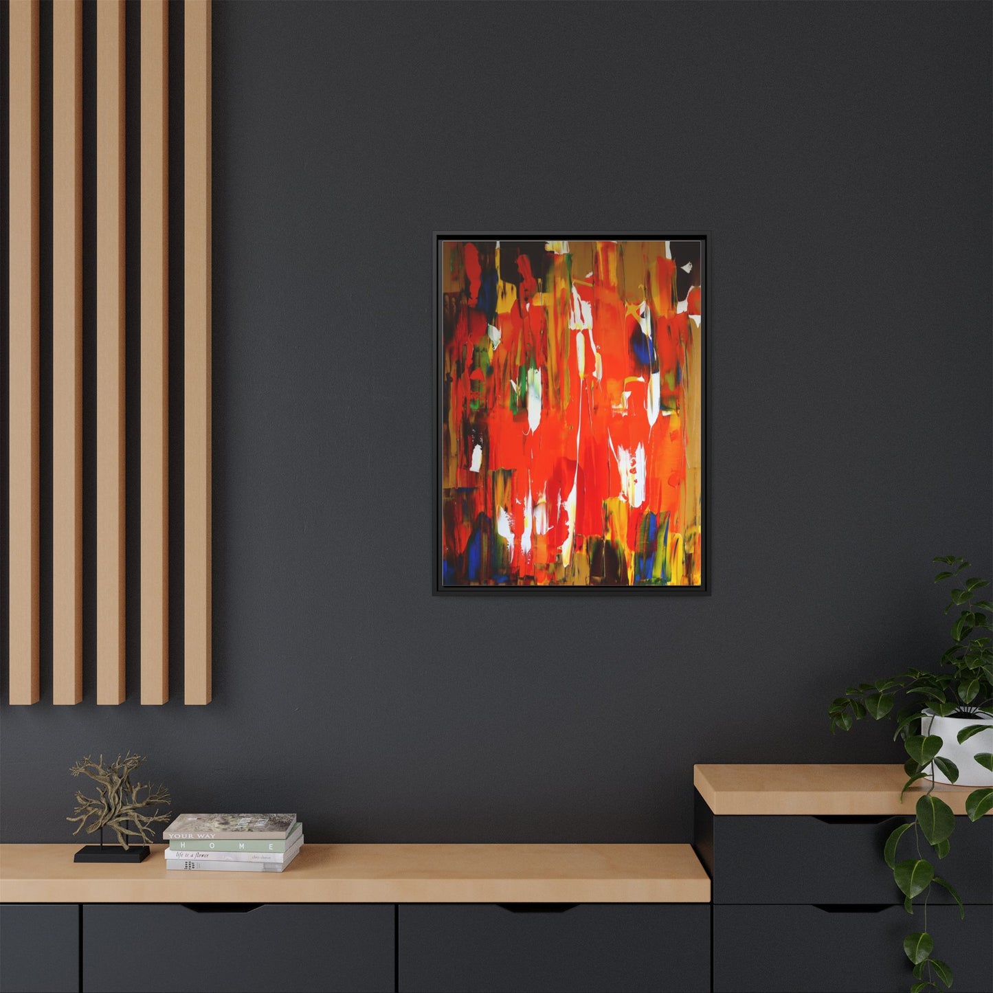Burn baby burn by Norman Barrett Framed Matte Canvas Wall Art