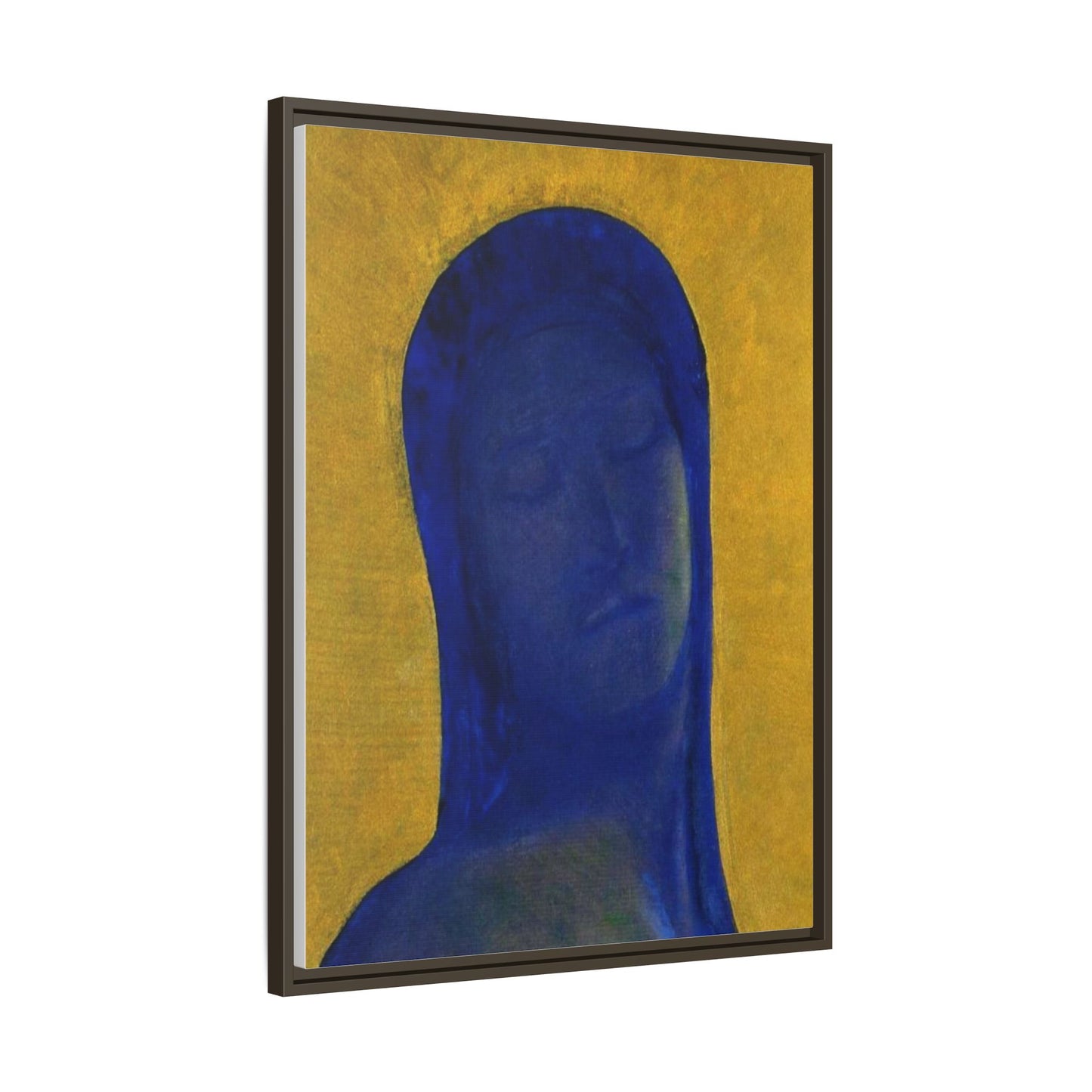 Closed Eyes by Odilon Redon Framed Matte Canvas Wall Art Print