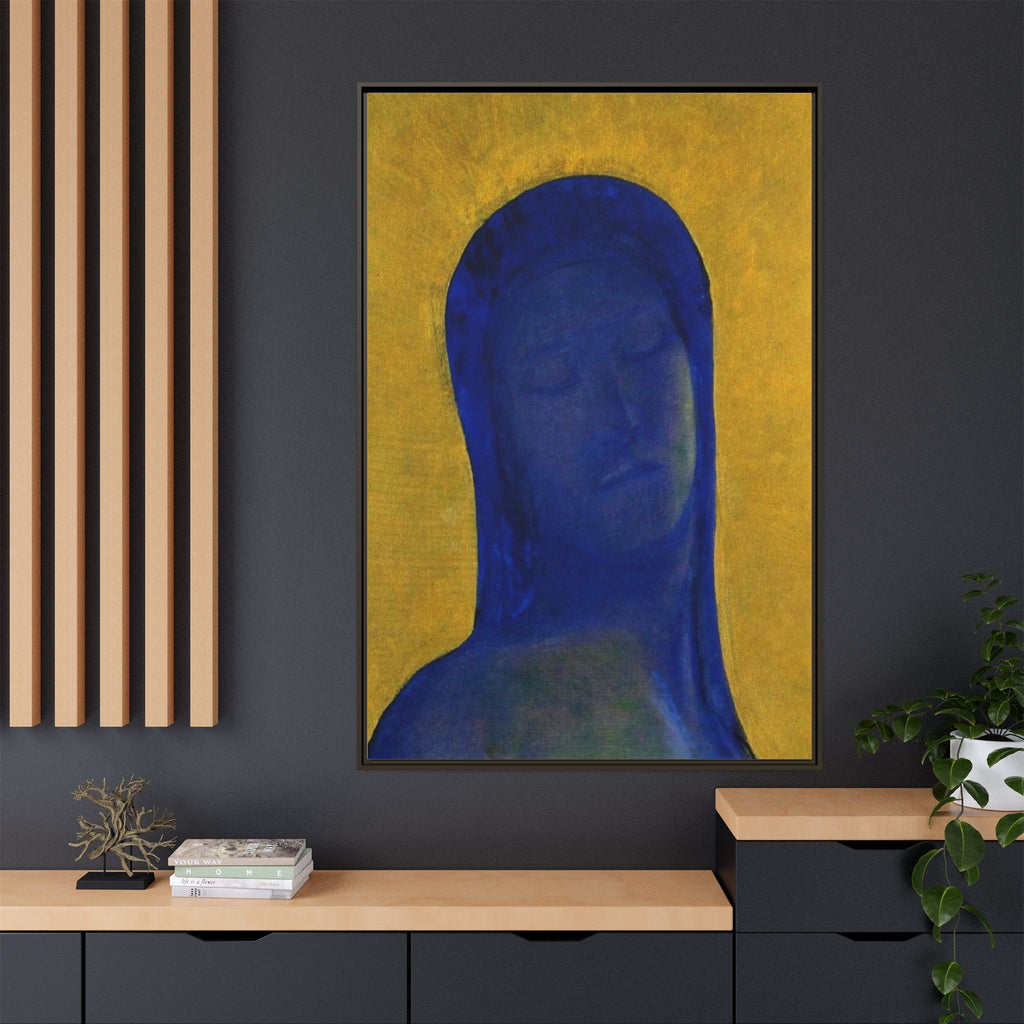 Closed Eyes by Odilon Redon Framed Matte Canvas Wall Art Print