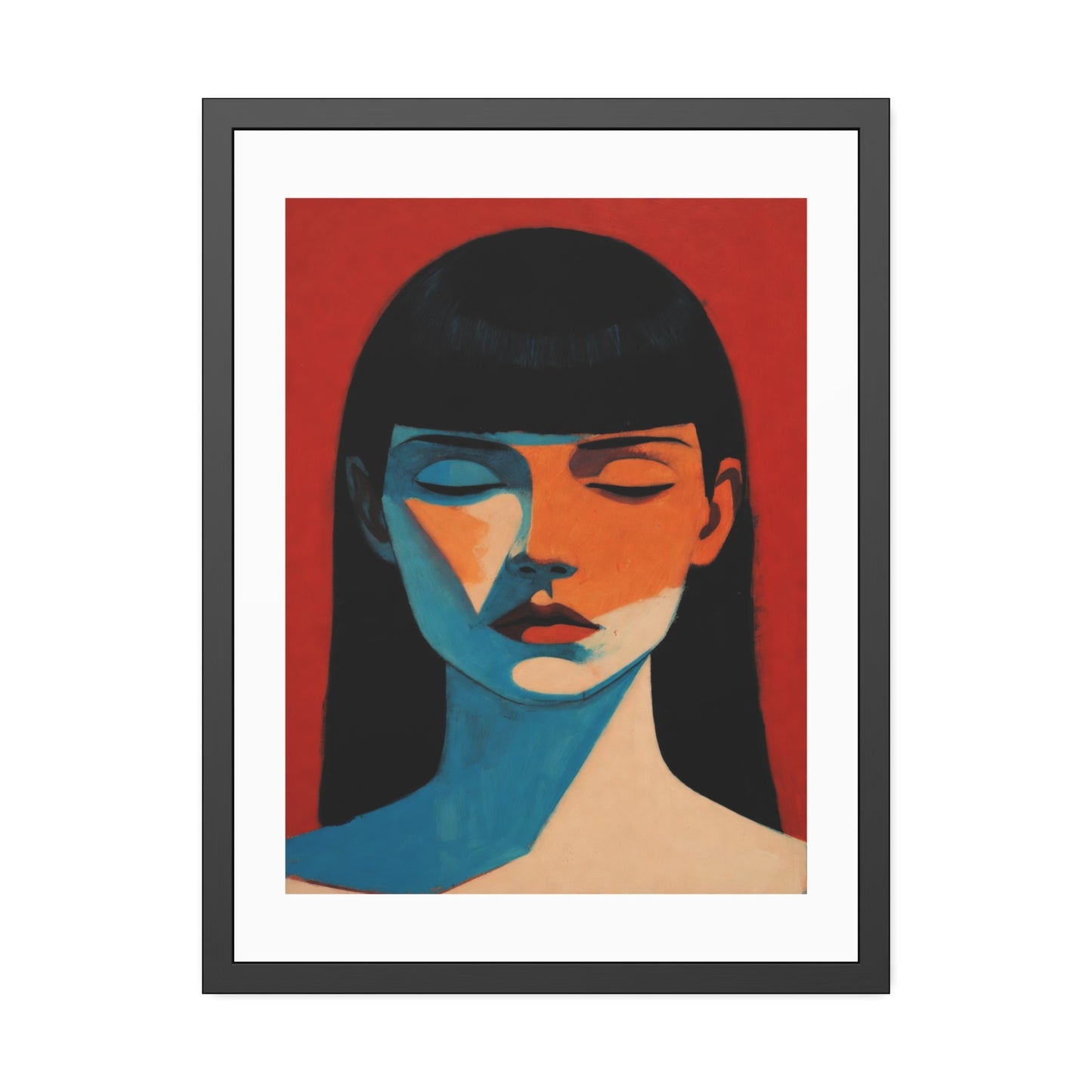 Framed Art Print — Moody Portrait Poster