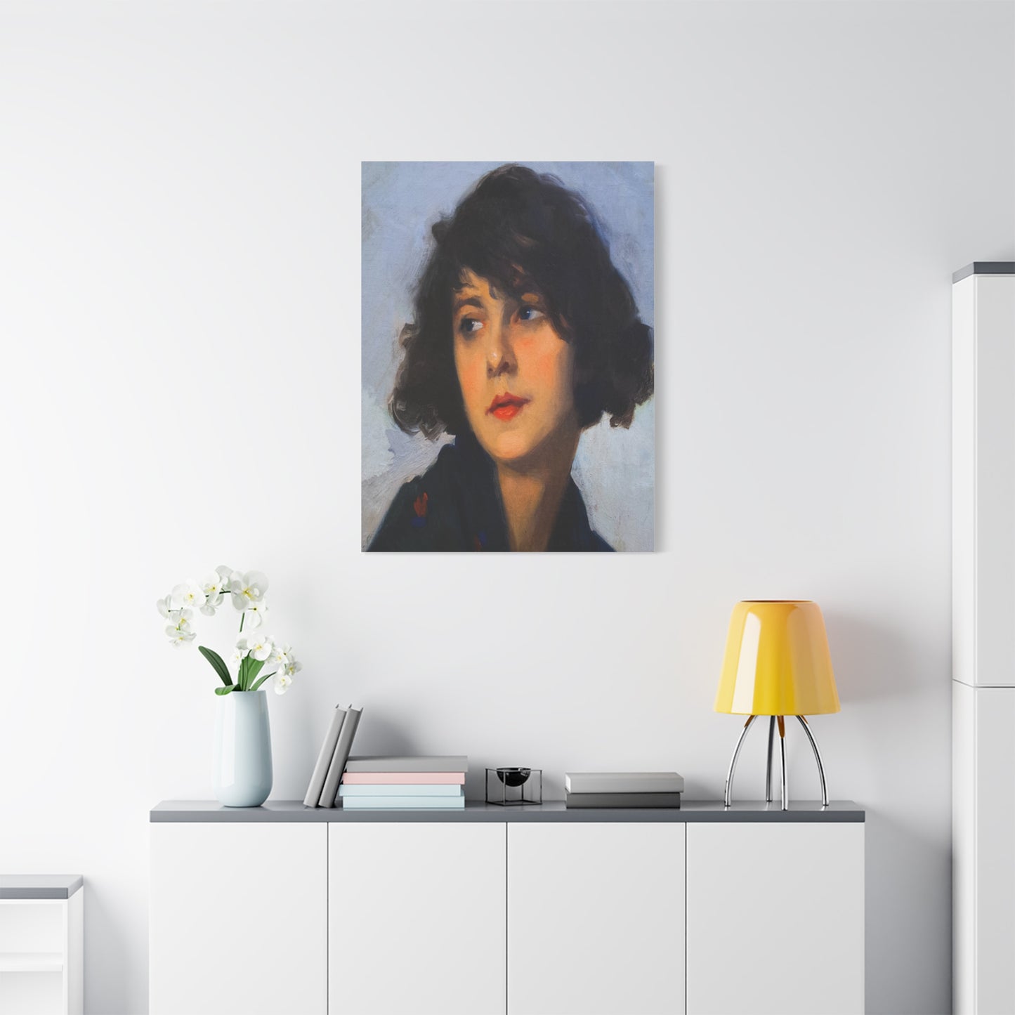 Mulher do chale verde (cropped) by Cyprien Eugene Boulet Matte Canvas Print — Stretched Wall Art
