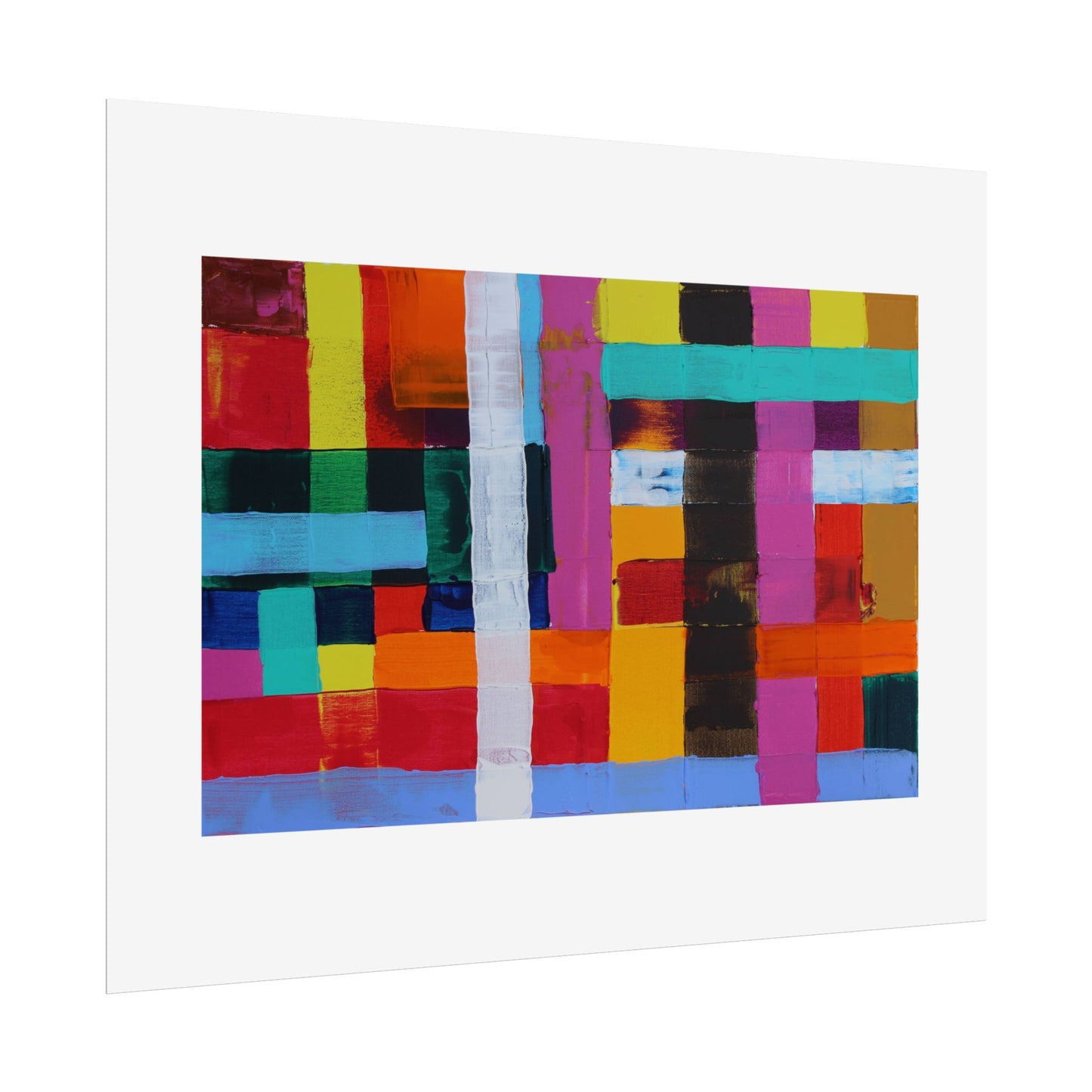 Farbfeld Malerei (Acryl) by Unknown Artist Wall Art Print
